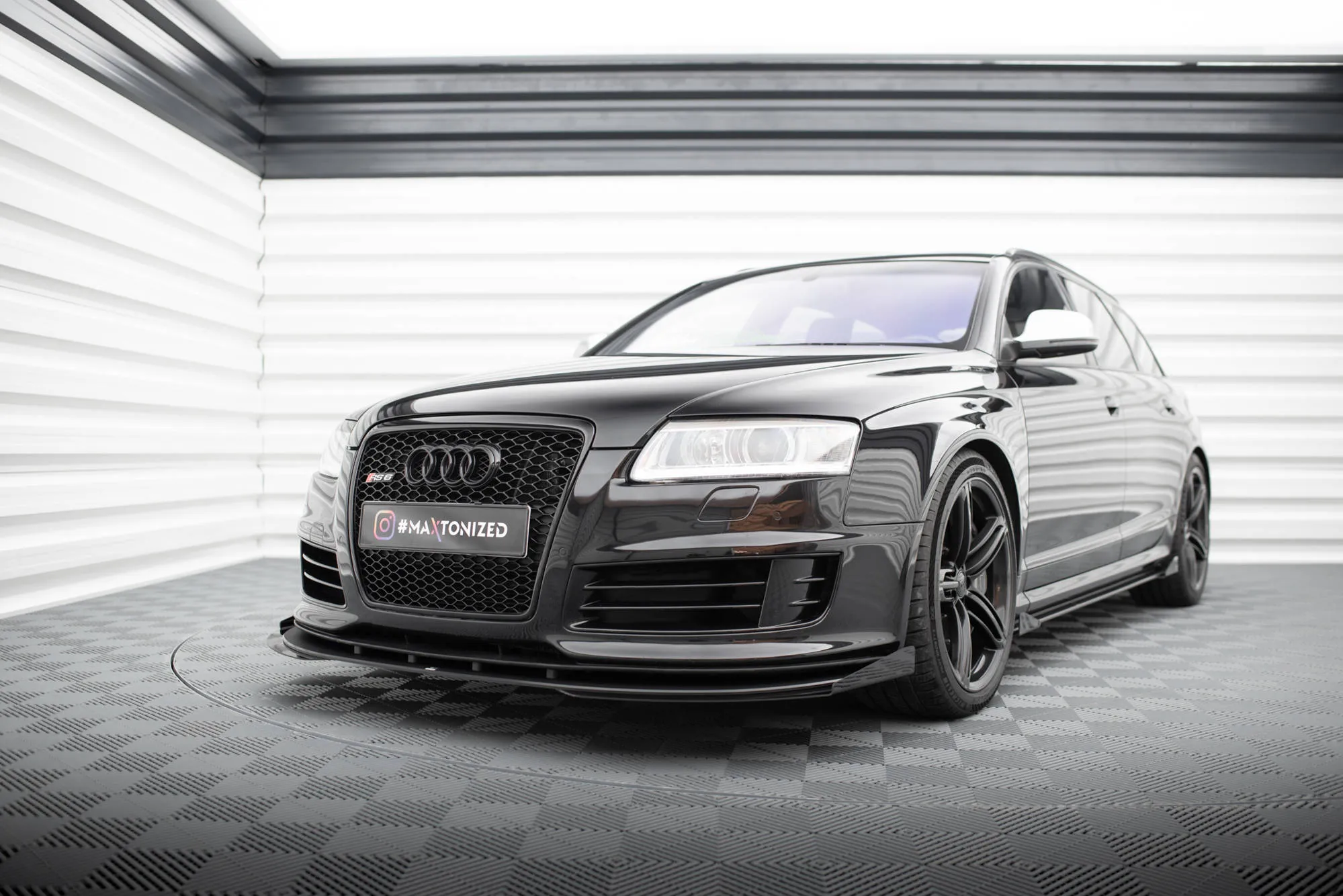 Frontspoiler + Flopper Audi RS6 (C6) Avant 2007-2010 | Street Pro Black Edition – bilde 2