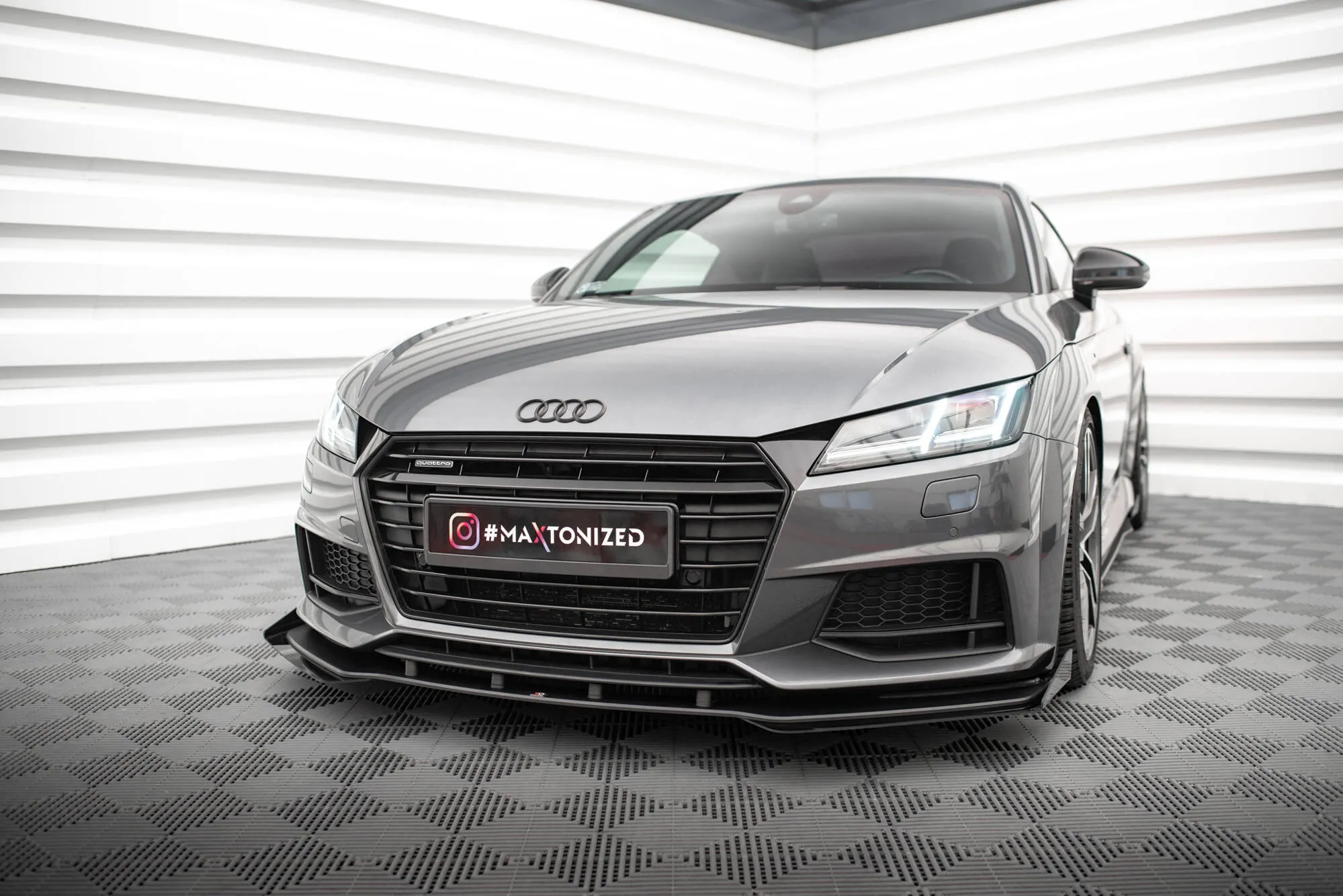 Frontspoiler + Flopper Audi TT S (8S) / Audi TT S-Line (8S) 2014 - 2018 | Street Pro Black Edition