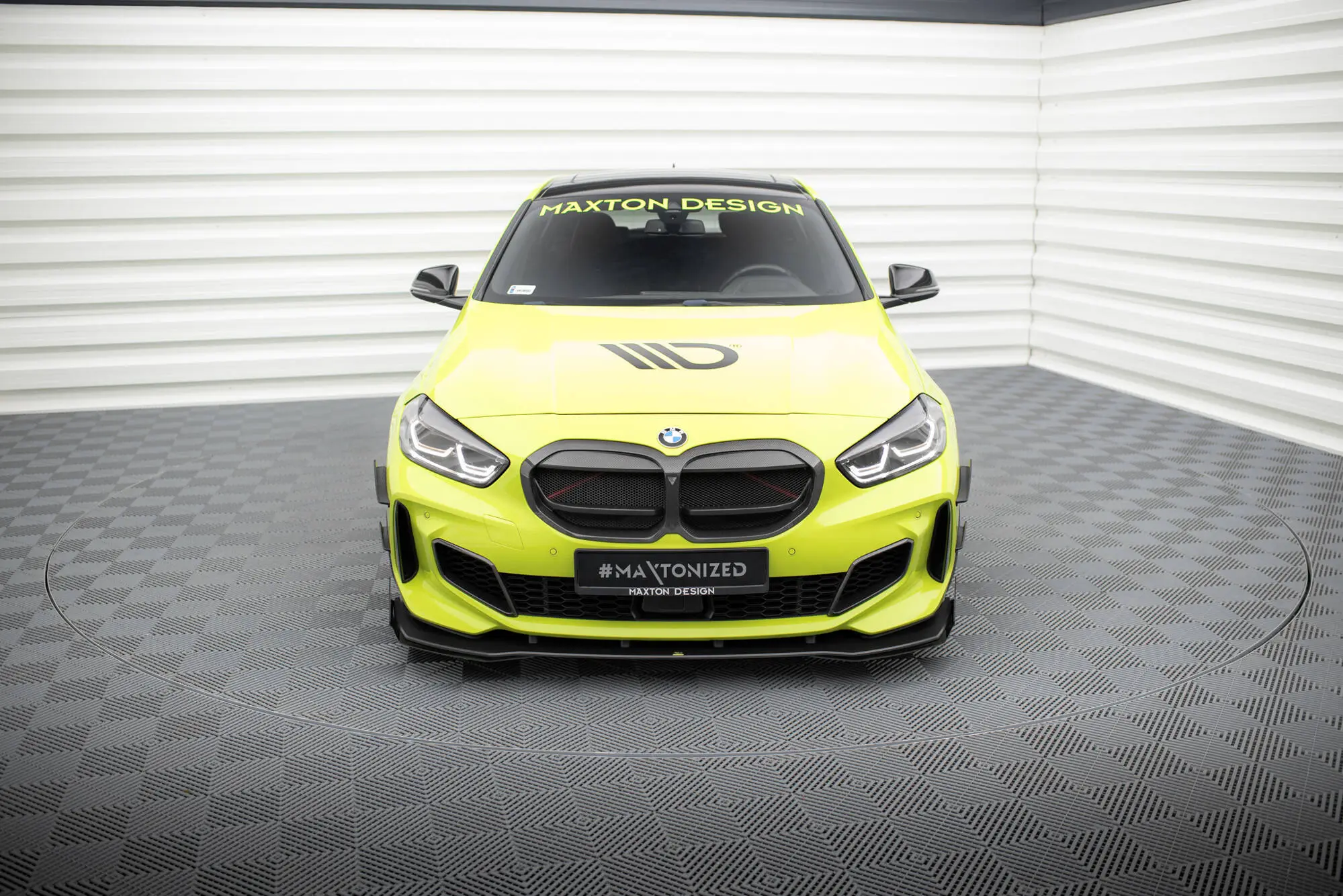 Frontspoiler + flopper BMW 1 (F40) M-Pack / BMW M135i (F40) 2019 - 2024 | Street Pro Black Edition – bilde 4
