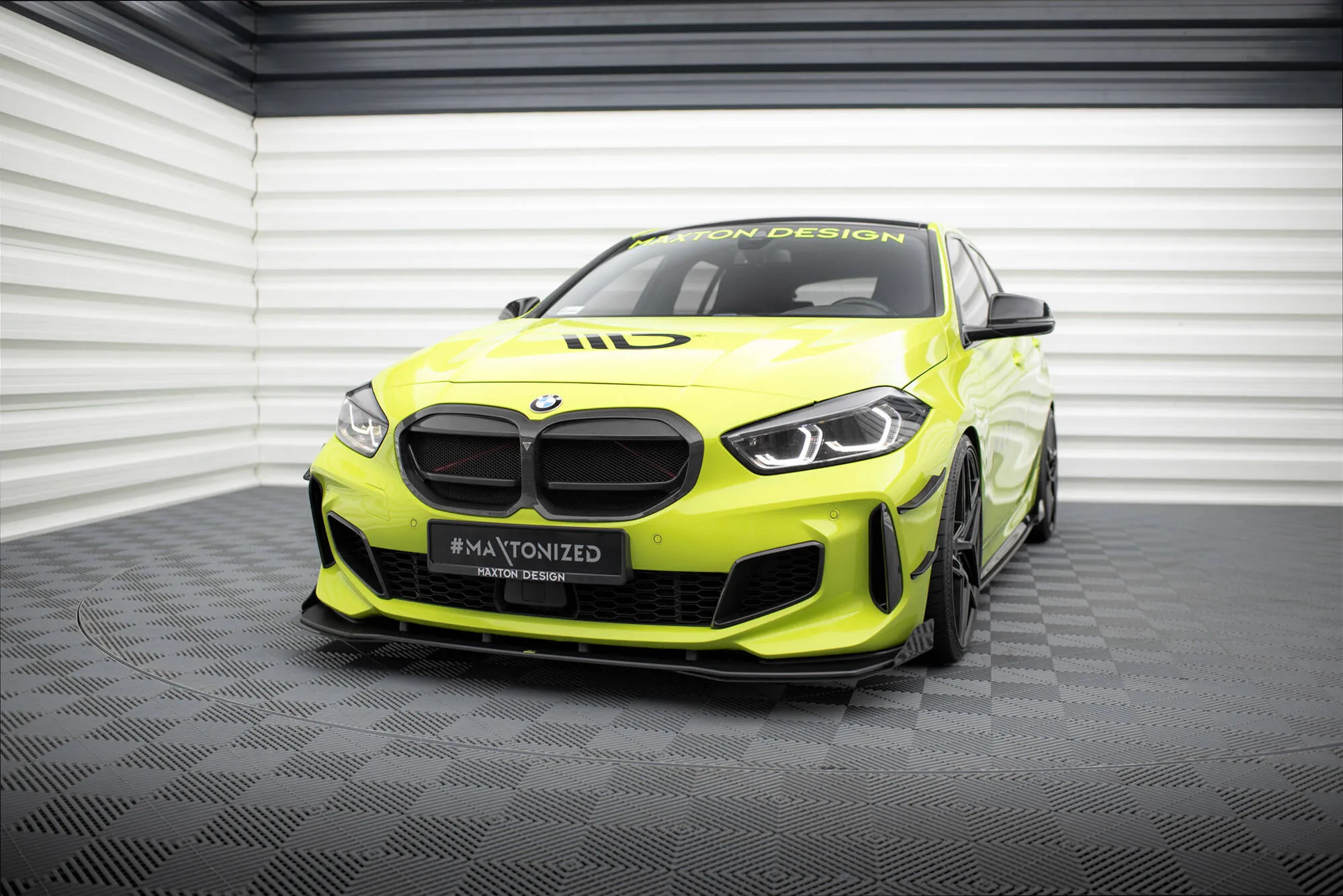 Frontspoiler + Flopper BMW 1 (F40) M-Pack / BMW M135i (F40) 2019 - 2024 | Street Pro Black Edition