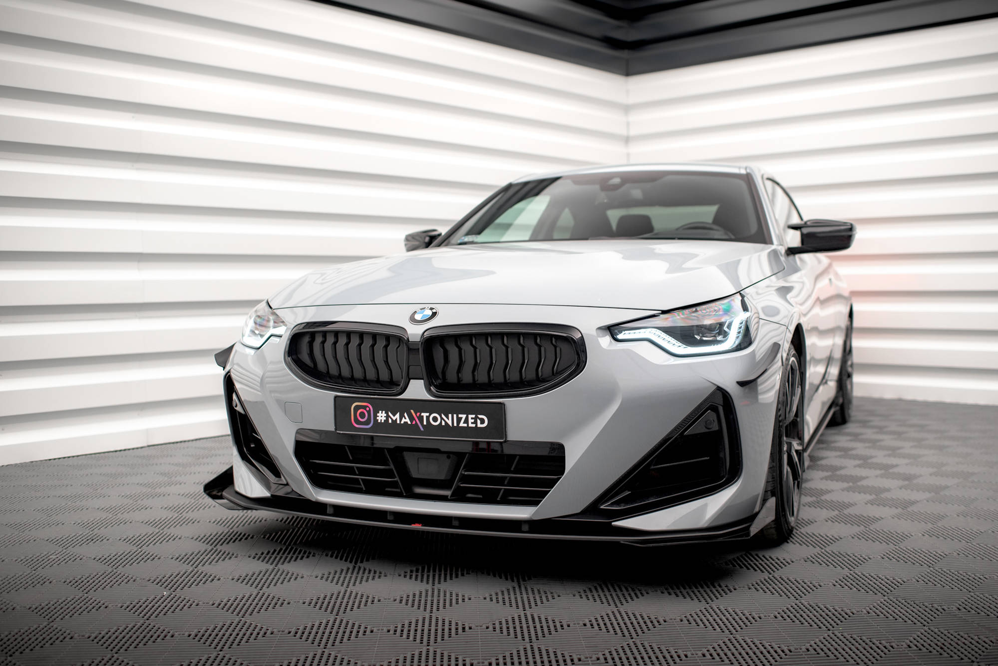 Frontspoiler + Flopper BMW 2 Coupe (G42) M-Pack 2021 ->  | Street Pro Black Edition – bilde 3