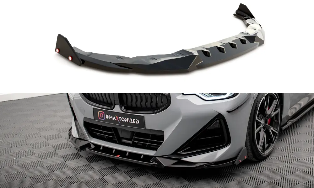 Frontspoiler + Flopper BMW 2 Coupe (G42) M-Pack 2021 ->  | V.2 Glossy Black Edition – bilde 2