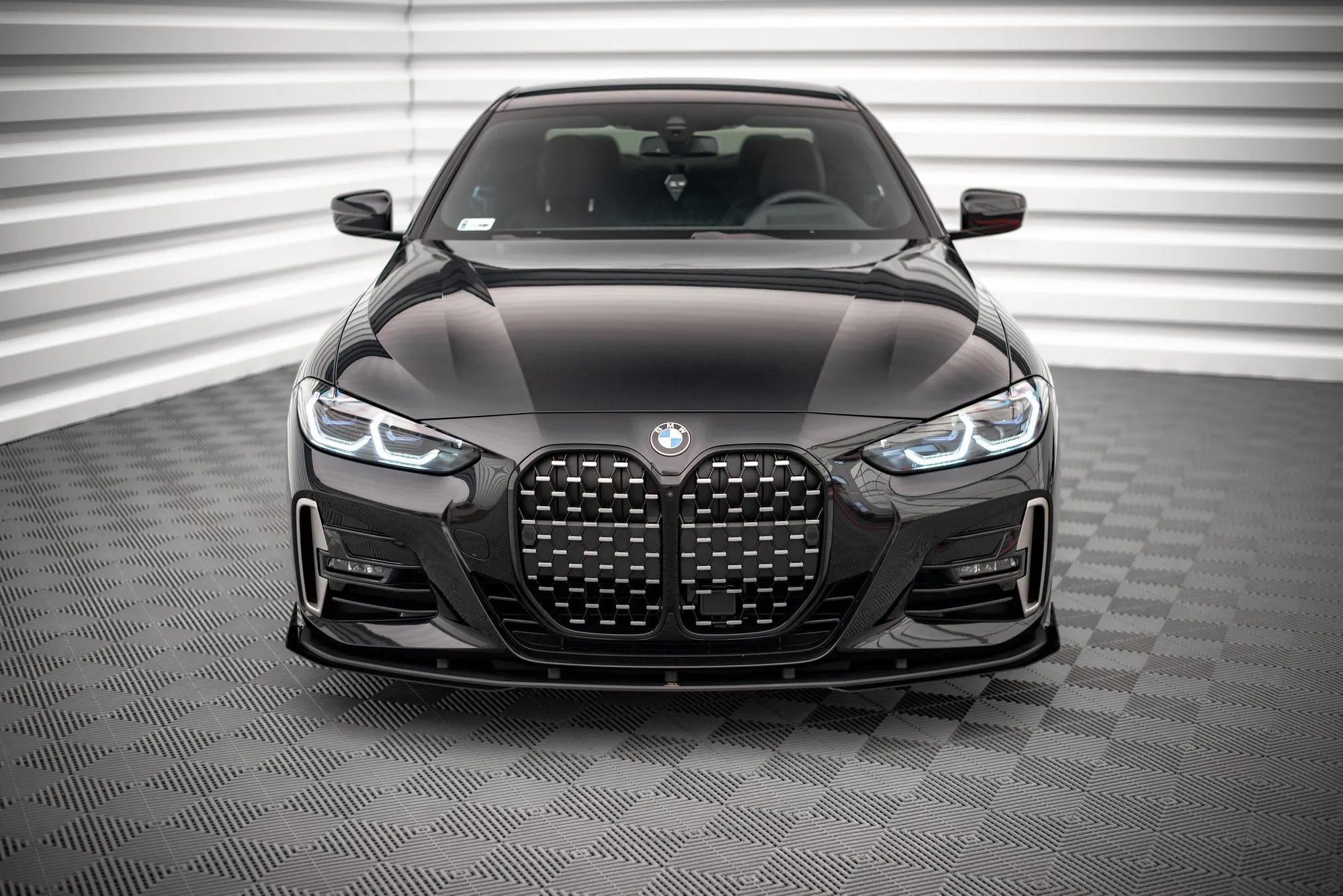 Frontspoiler + Flopper BMW 4 (M-Pack/M440i) (G22/G23) 2020 -> | Street Pro Black Edition – bilde 2
