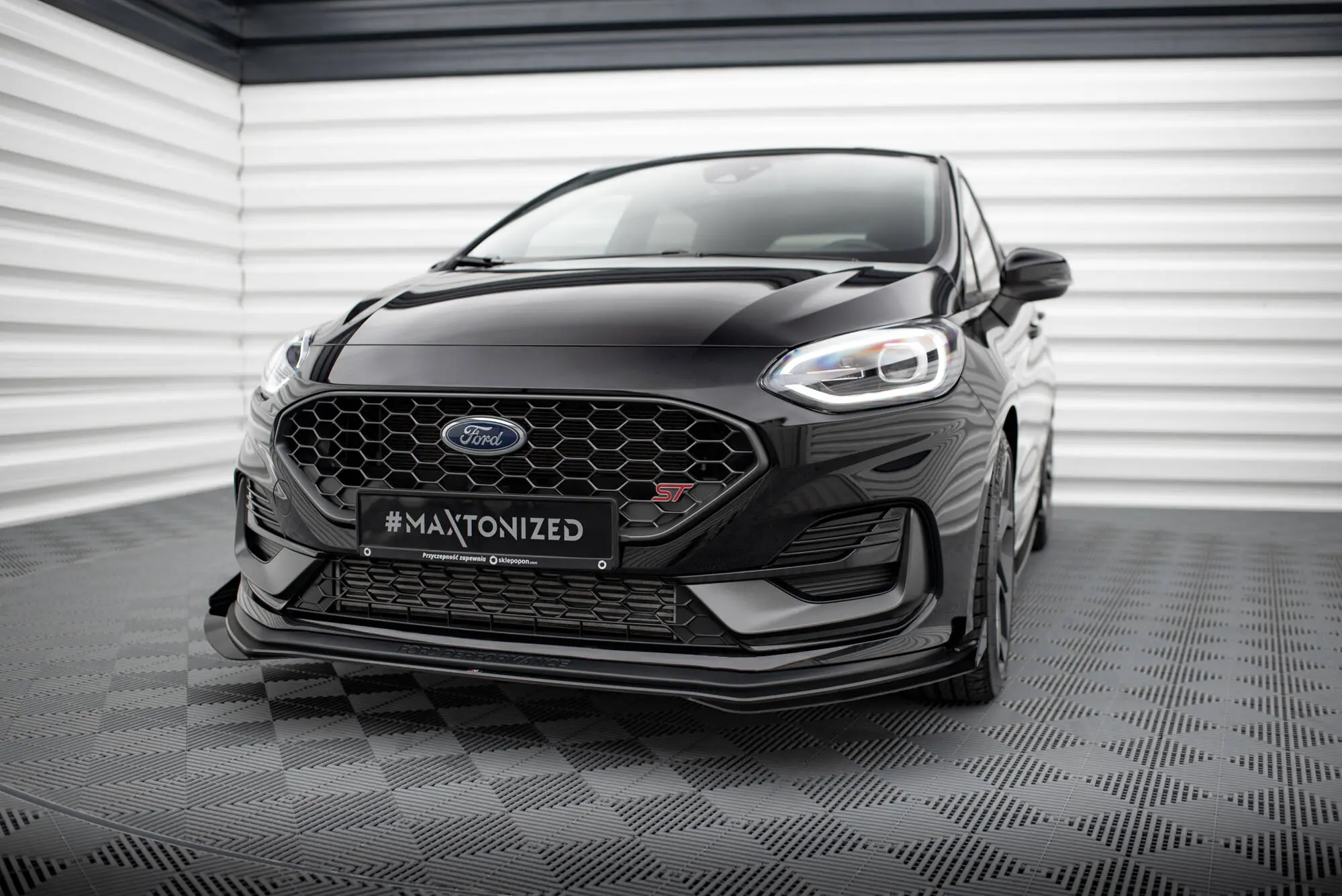 Frontspoiler + flopper Ford Fiesta Mk7 ST Facelift 2021 - 2023 | Street Pro Black Edition – bilde 4