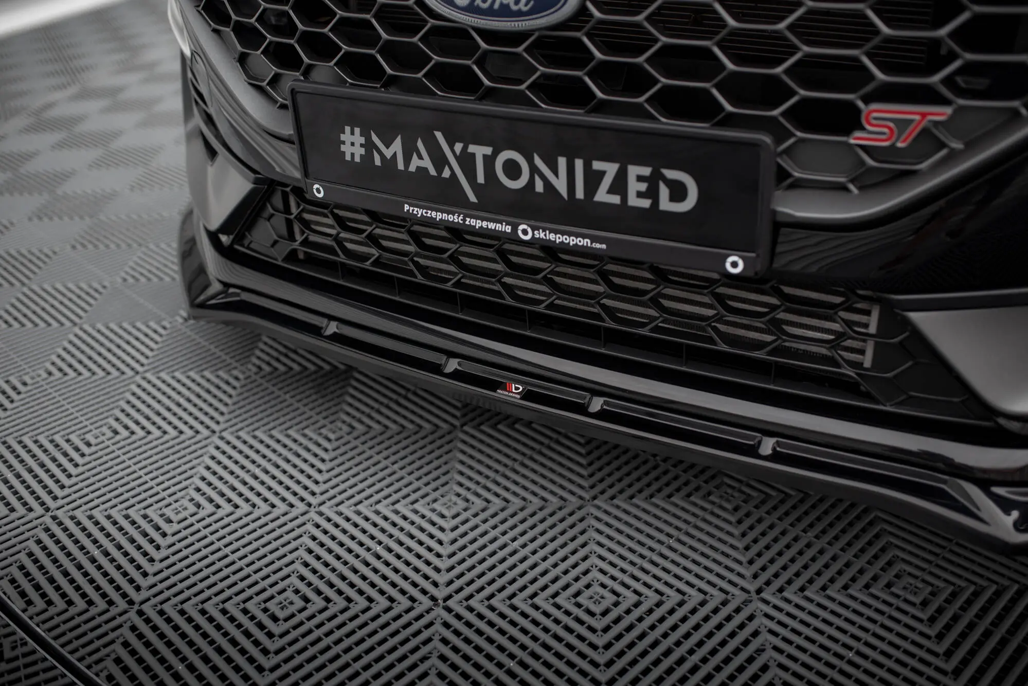 Frontspoiler + flopper Ford Fiesta Mk7 ST Facelift 2021 - 2023 | V.4 Glossy Black Edition