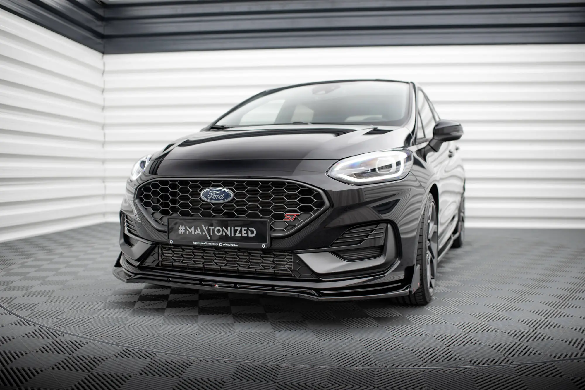 Frontspoiler + flopper Ford Fiesta Mk7 ST Facelift 2021 - 2023 | V.4 Glossy Black Edition – bilde 3
