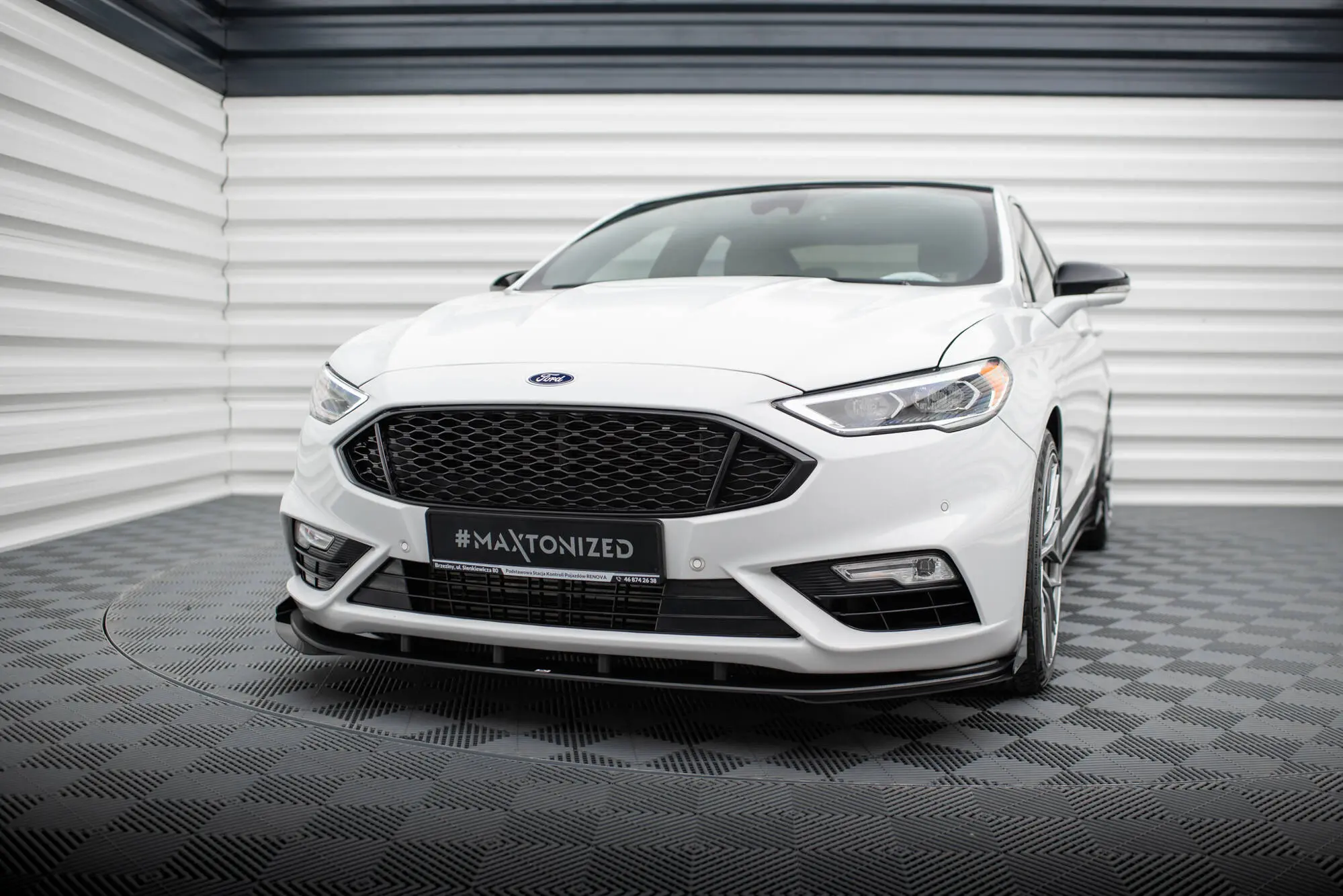 Frontspoiler + flopper Ford Mondeo Sport V facelift 2019 - 2022 / Ford Fusion Sport (USA) mk2 facelift 2019 - 2020 | Street Pro Black Edition – bilde 5