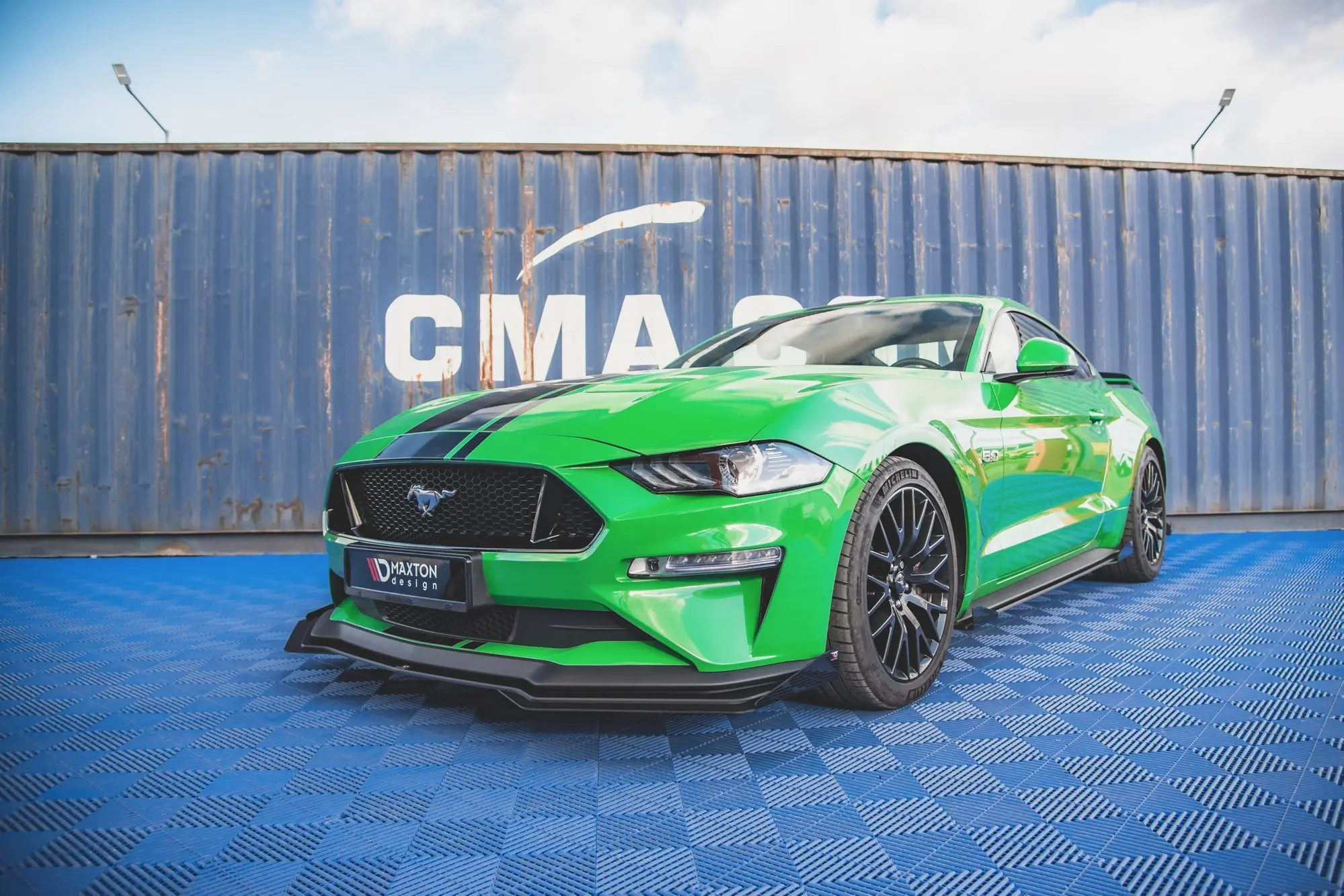 Frontspoiler + Flopper Ford Mustang VI GT Facelift 2017 - 2023 | V.1 Street Pro Black Edition – bilde 3