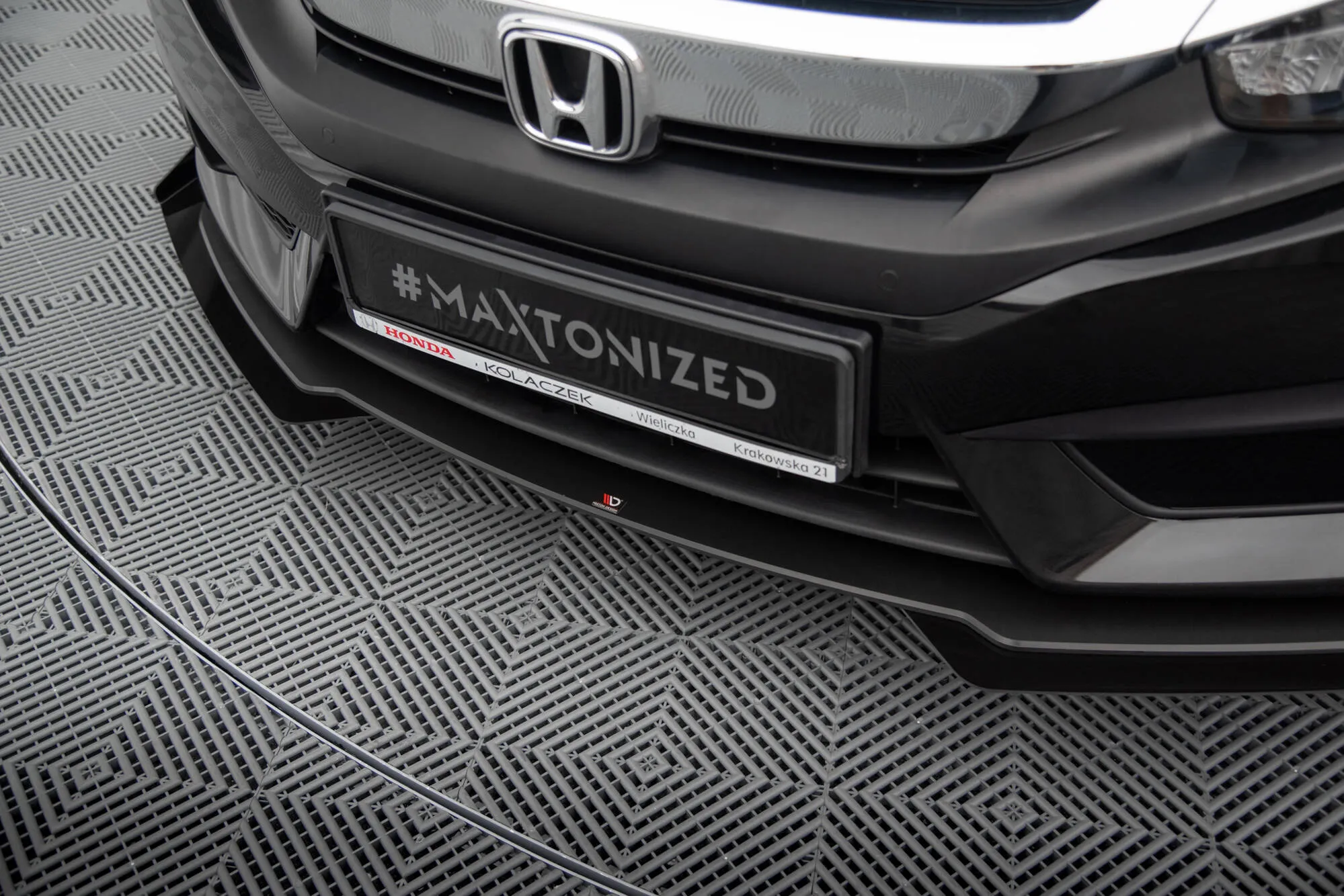 Frontspoiler + Flopper Honda Civic mk10 2017 - 2022 | Street Pro Black Edition – bilde 3