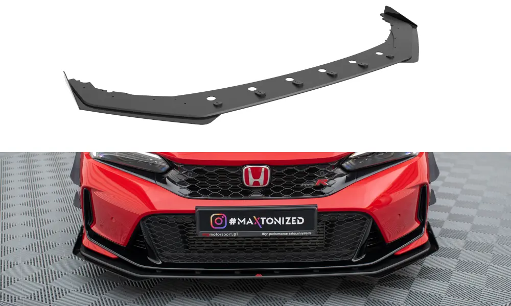 Frontspoiler + flopper Honda Civic XI Type-R  2023-> | Street Pro Black Edition – bilde 3