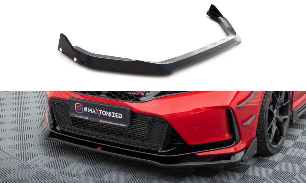 Frontspoiler + flopper Honda Civic XI Type-R  2023-> | V.1 Glossy Black Edition – bilde 3
