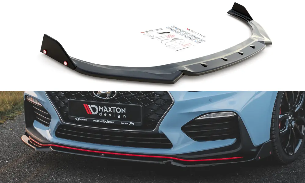 Frontspoiler + Flopper Hyundai i30 III N / i30 III Fastback 2017-2020 | V.6 Glossy Black Edition – bilde 3