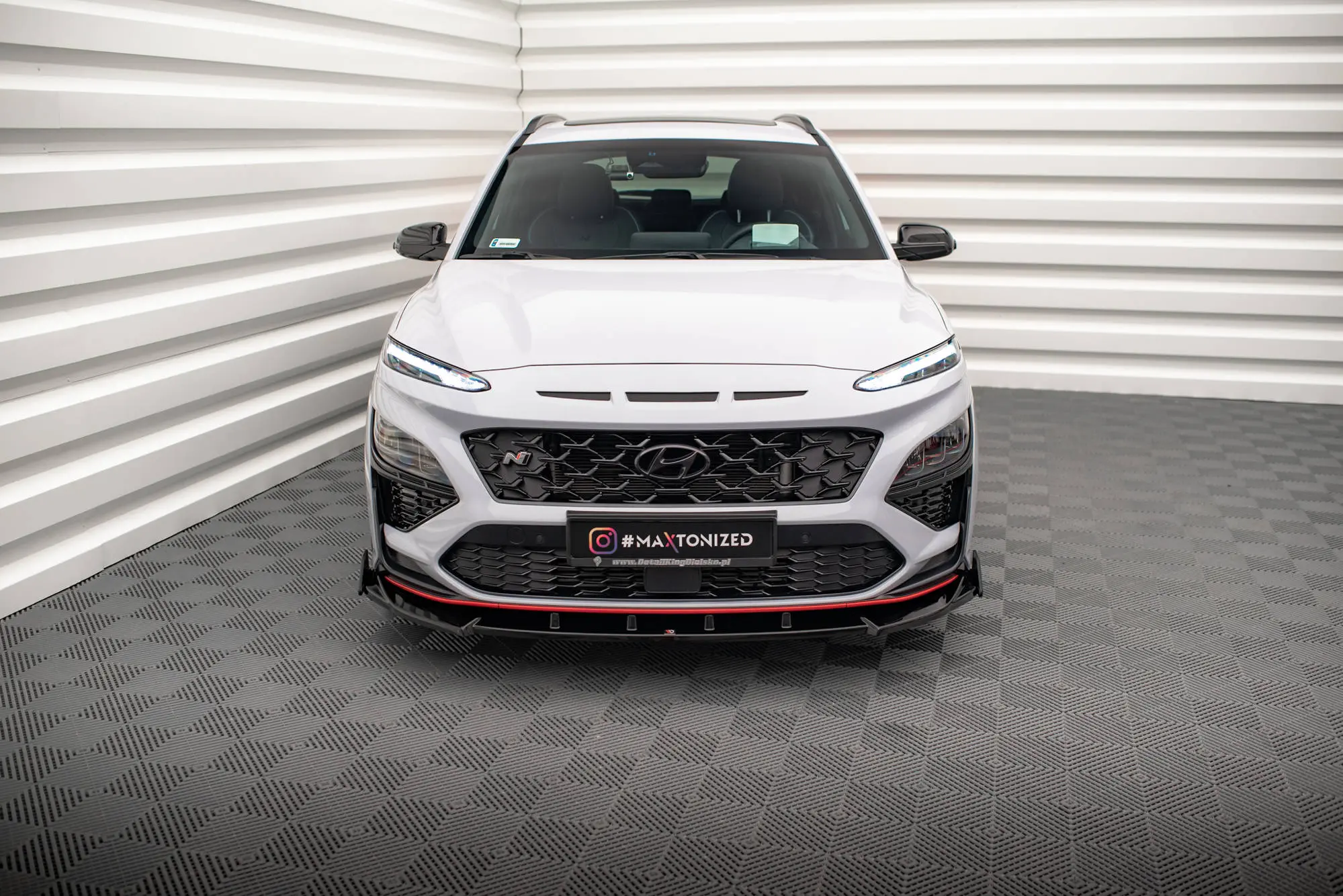 Frontspoiler + Flopper Hyundai Kona N 2021 - 2023 | V.2 Glossy Black Edition
