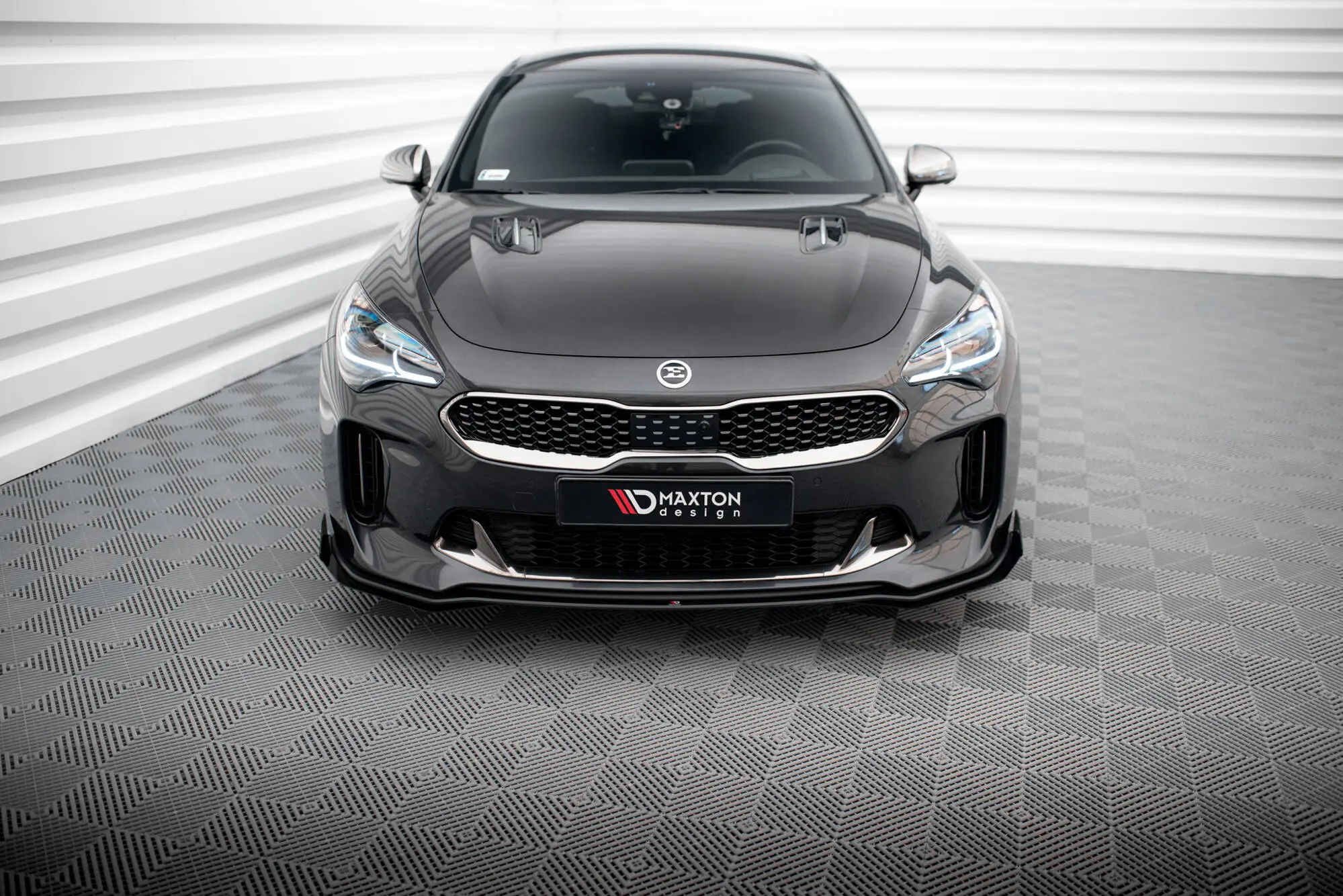 Frontspoiler + flopper Kia Stinger GT / GT-Line 2017 - 2023 | Street Pro Black Edition – bilde 4