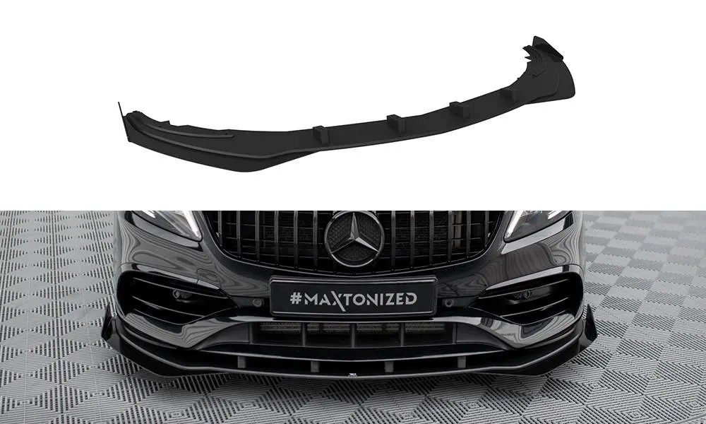 Frontspoiler + flopper Mercedes-Benz A (W176) AMG-Line facelift 2015 - 2018  | Street Pro Black Edition – bilde 2