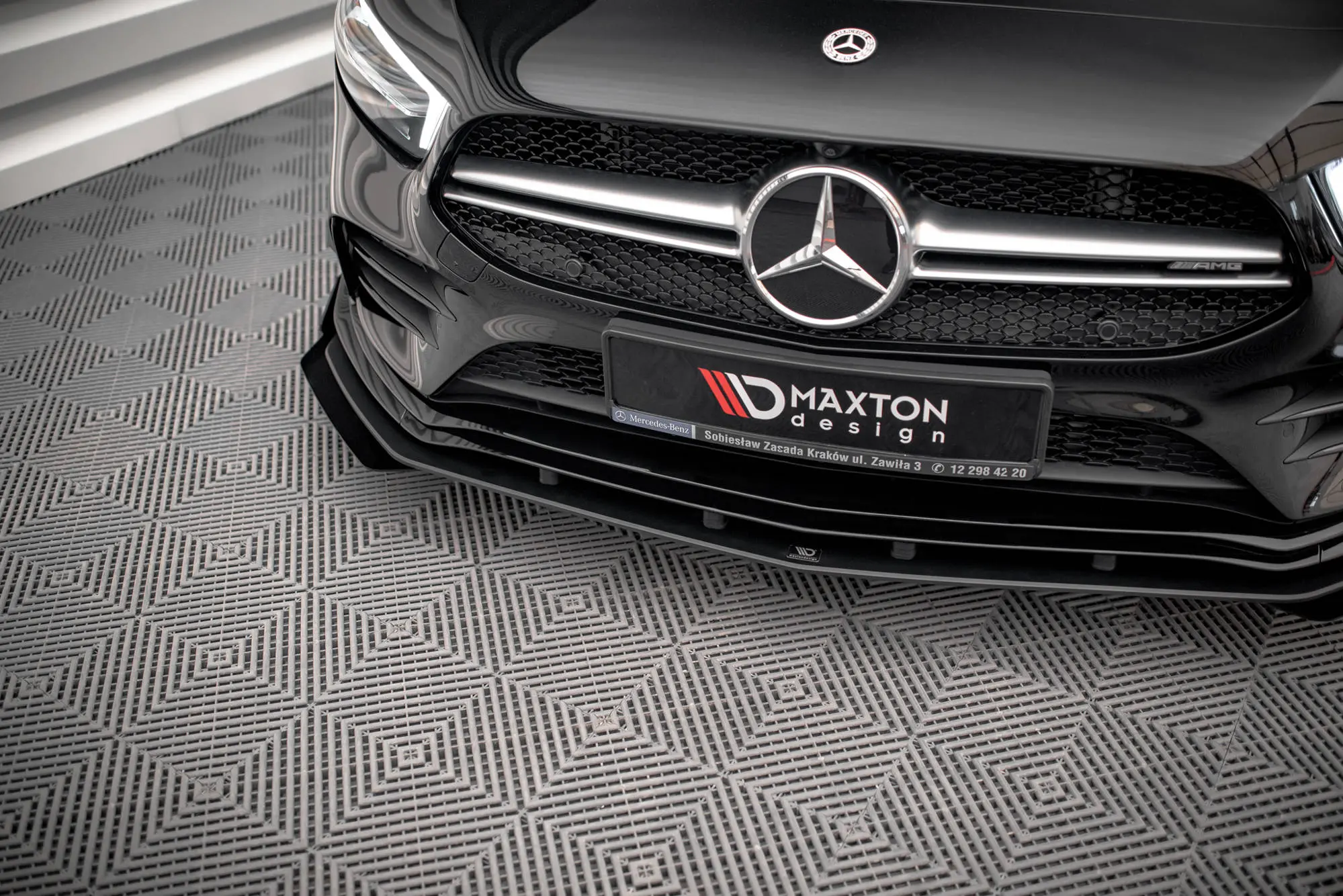 Frontspoiler + Flopper Mercedes-Benz A (W177 / V177) AMG-Line / Mercedes-AMG A35 (W177 / V177) Aero Pack 2018->| Street Pro Black Edition – bilde 2