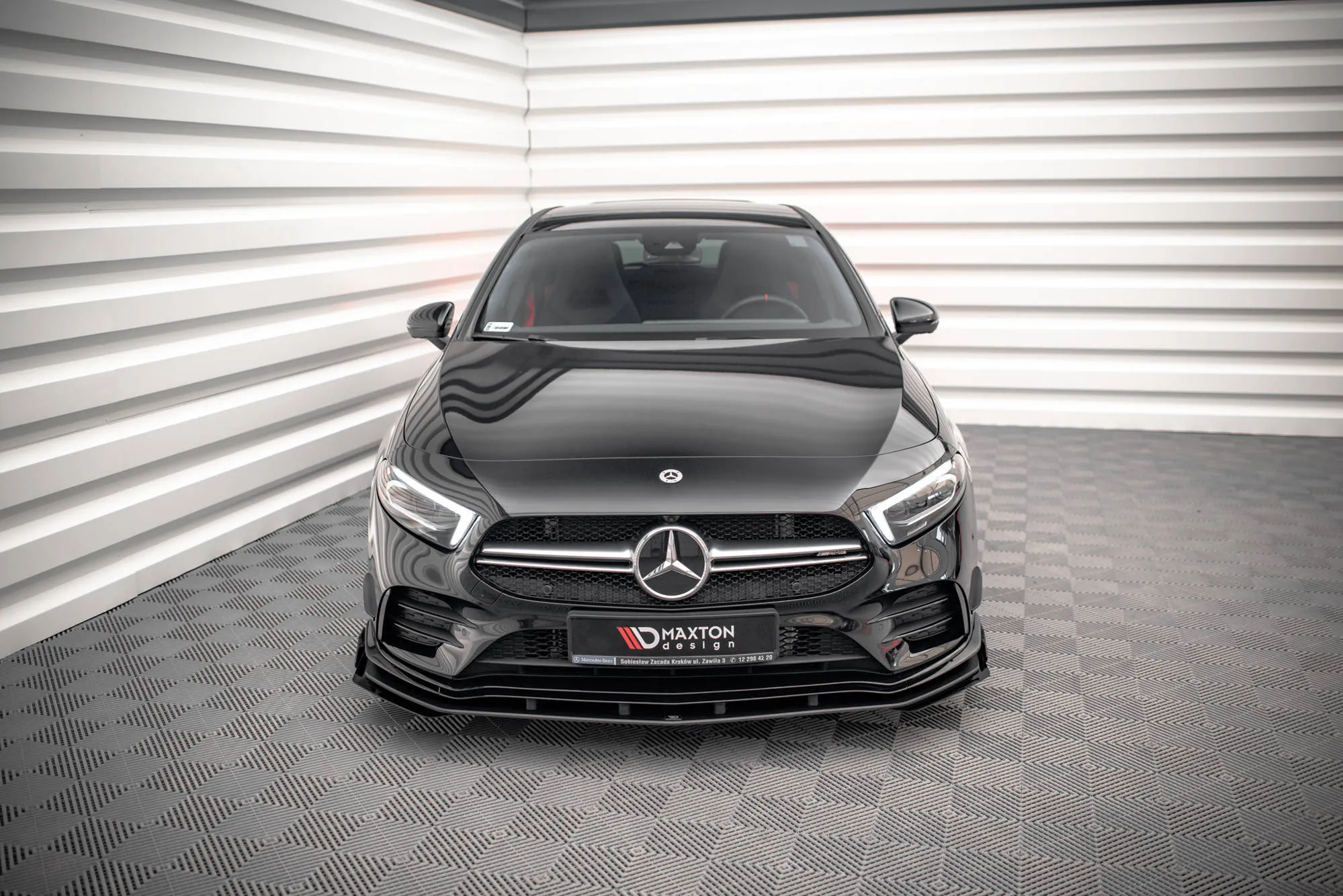 Frontspoiler + Flopper Mercedes-Benz A (W177 / V177) AMG-Line / Mercedes-AMG A35 (W177 / V177) Aero Pack 2018-> | Street Pro Black Edition – bilde 2