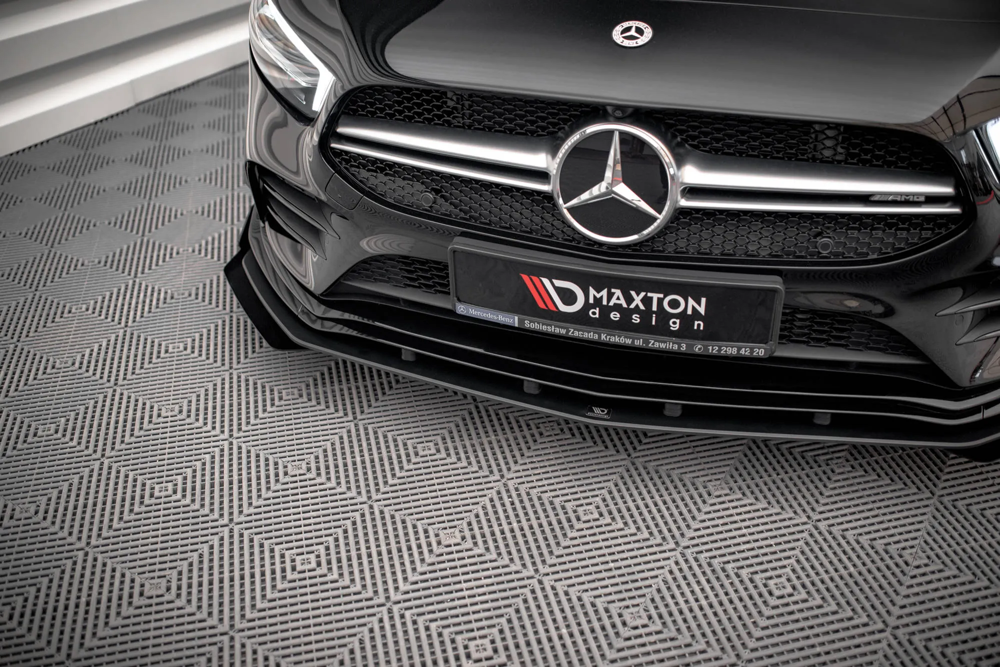Frontspoiler + Flopper Mercedes-Benz A (W177 / V177) AMG-Line / Mercedes-AMG A35 (W177 / V177) Aero Pack 2018-> | Street Pro Black Edition – bilde 5