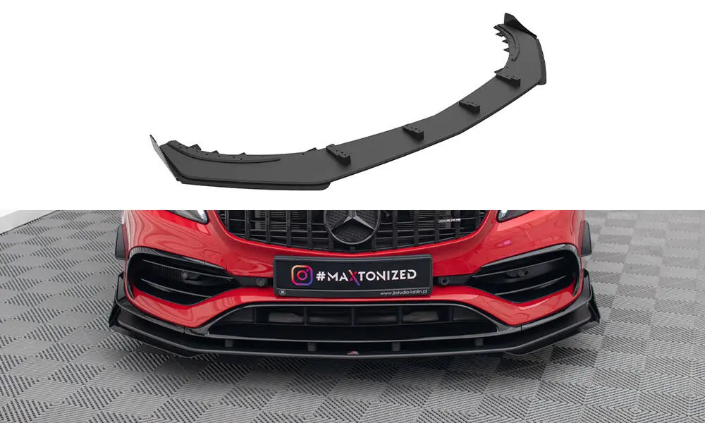 Frontspoiler + flopper Mercedes-Benz A45 AMG Aero (W176) facelift 2015 - 2018 | Street Pro Black Edition Image 2