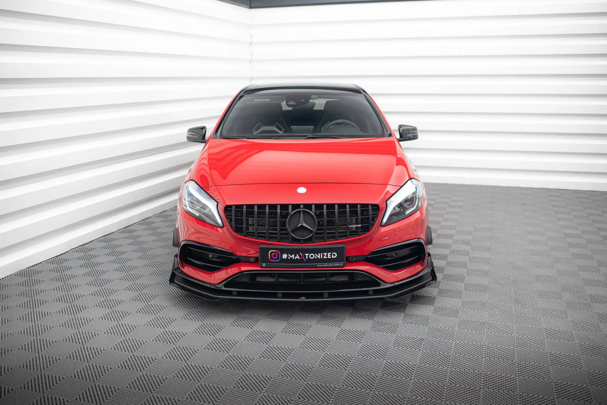 Frontspoiler + flopper Mercedes-Benz A45 AMG Aero (W176) facelift 2015 - 2018 | Street Pro Black Edition Image 3
