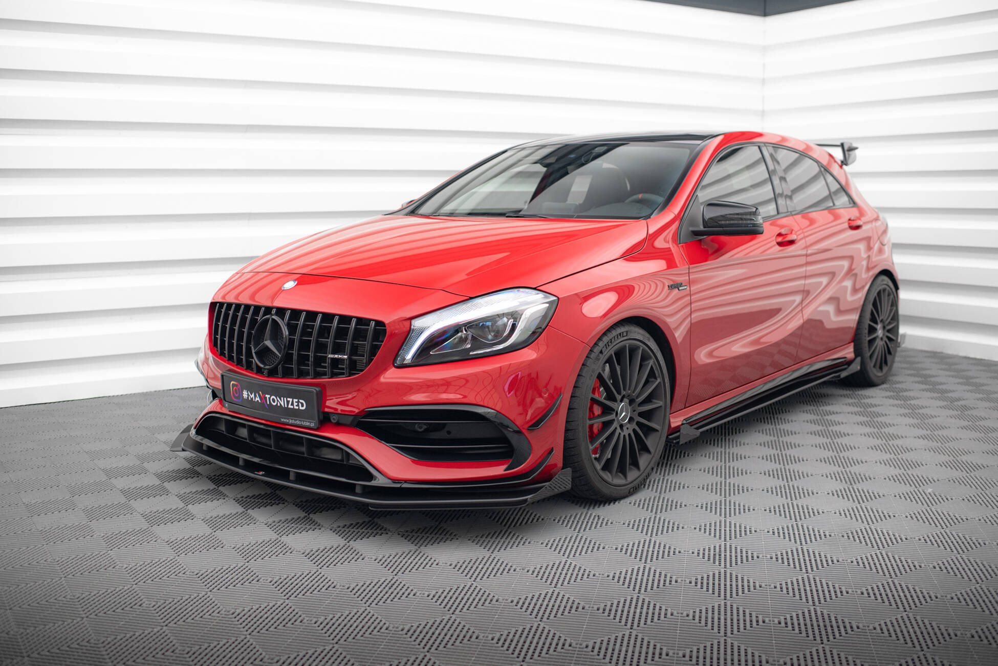 Frontspoiler + flopper Mercedes-Benz A45 AMG Aero (W176) facelift 2015 - 2018 | Street Pro Black Edition Image 5