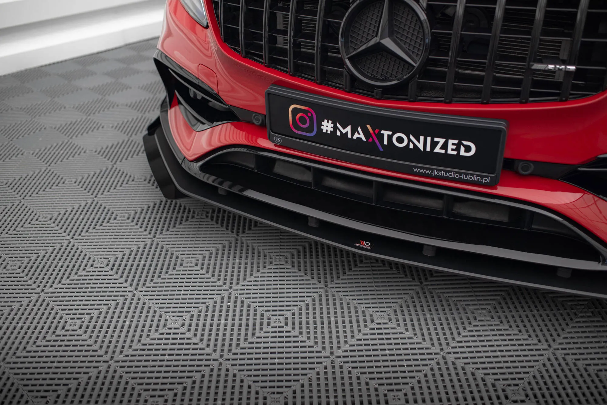 Frontspoiler + Flopper Mercedes-Benz A45 AMG Aero (W176) facelift 2015 - 2018 | Street Pro Black Edition – bilde 7