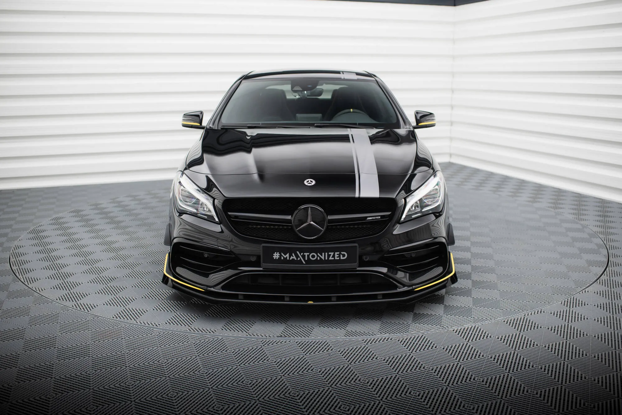 Frontspoiler + Flopper Mercedes-Benz AMG Cla 45 Aero (C117) Facelift 2017 - 2019 | Street Pro Black Edition – bilde 2