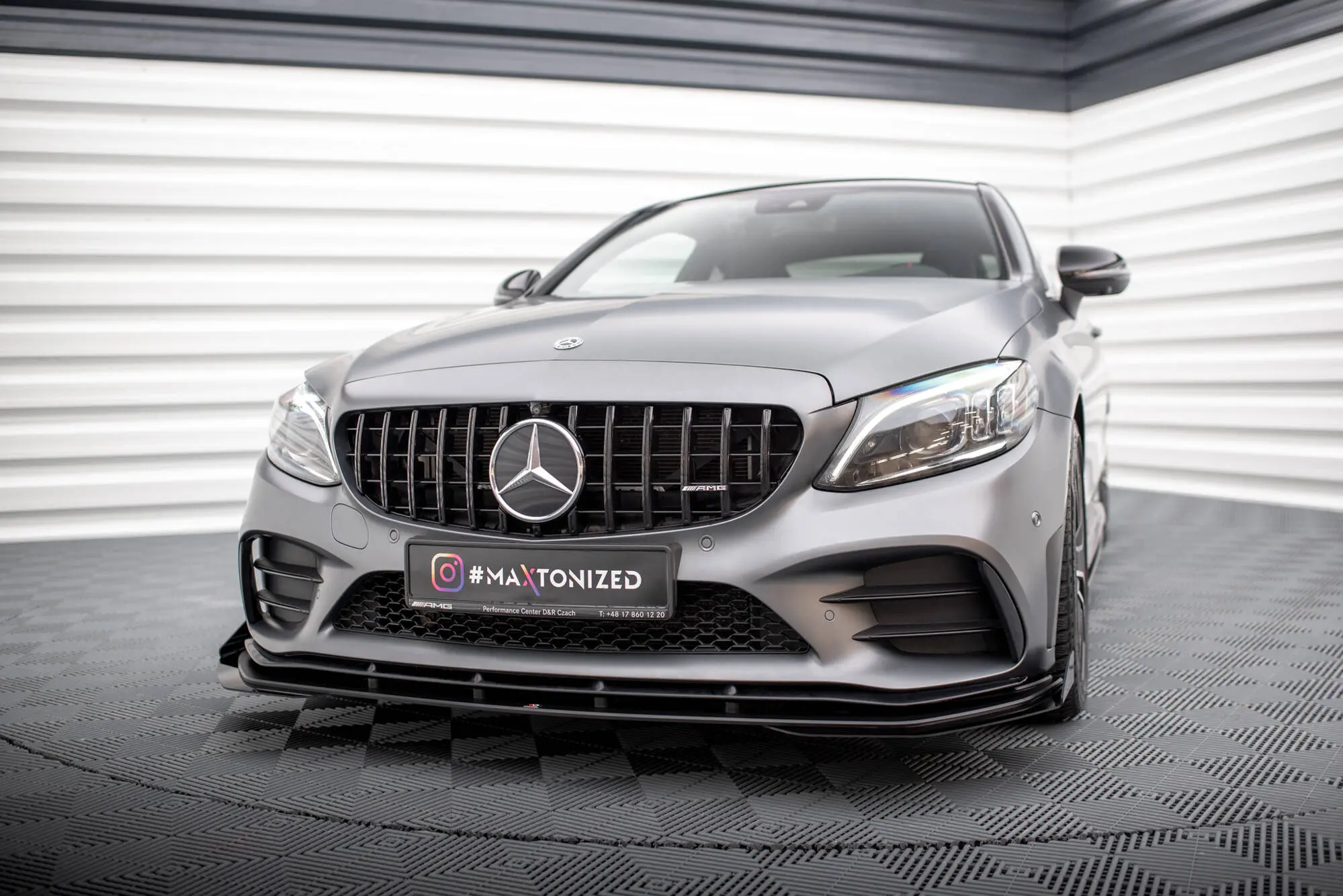 Frontspoiler + flopper Mercedes-Benz C43 AMG Coupe (C205) facelift 2018 - 2022 | Street Pro Black Edition – bilde 3