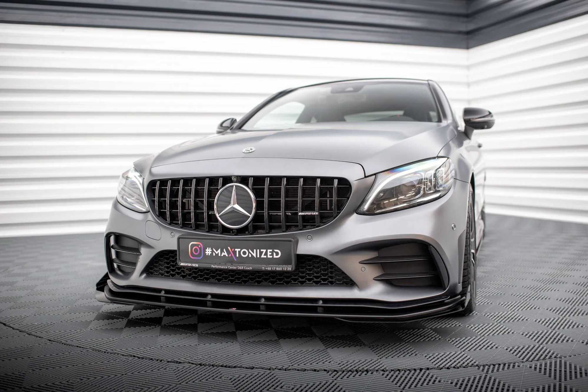 Frontspoiler + Flopper Mercedes-Benz C43 AMG Coupe (C205) facelift 2018 - 2022 | Street Pro Black Edition