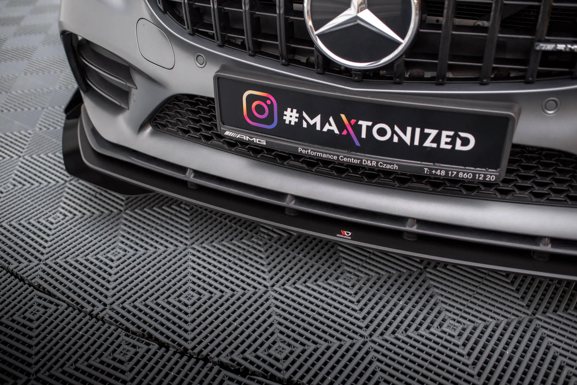 Frontspoiler + Flopper Mercedes-Benz C43 AMG Coupe (C205) facelift 2018 - 2022 | Street Pro Black Edition – bilde 3