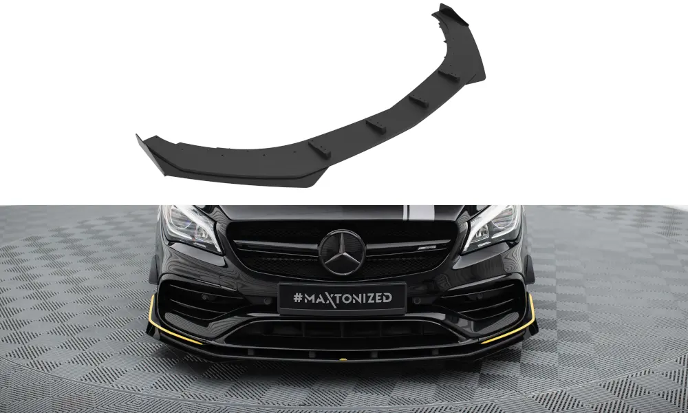 Frontspoiler + flopper Mercedes-Benz CLA 45 Aero AMG (C117) facelift 2017 - 2019 | Street Pro Black Edition – bilde 3