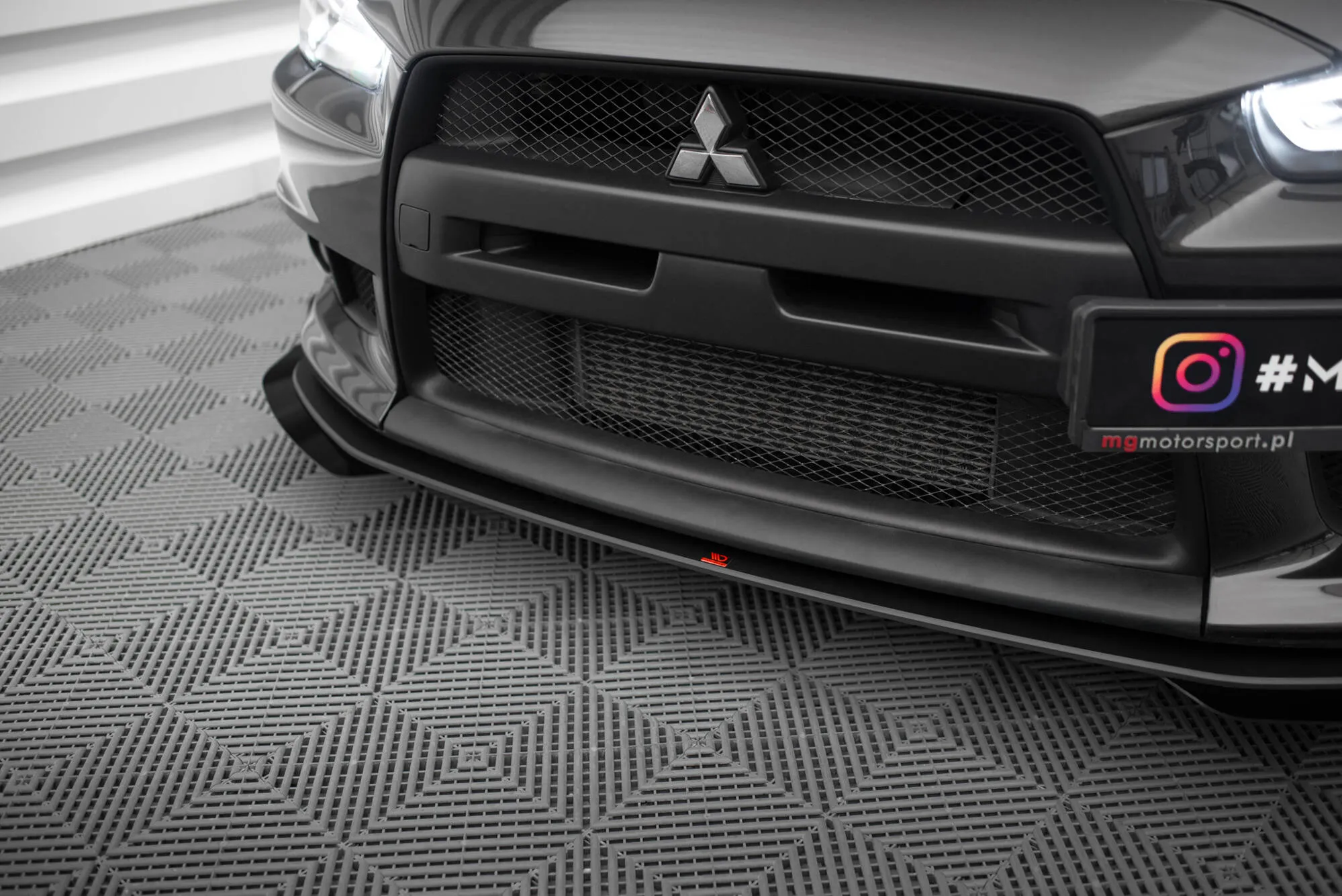 Frontspoiler + Flopper Mitsubishi Lancer EVO X 2007 - 2015 | Street Pro Black Edition – bilde 2