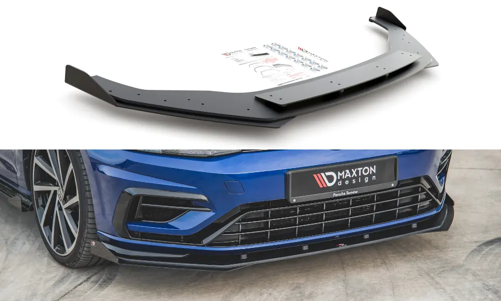 Frontspoiler + Flopper VW Golf VII R / R-Line Facelift 2017-2020 | Racing Durability Black Edition – bilde 3