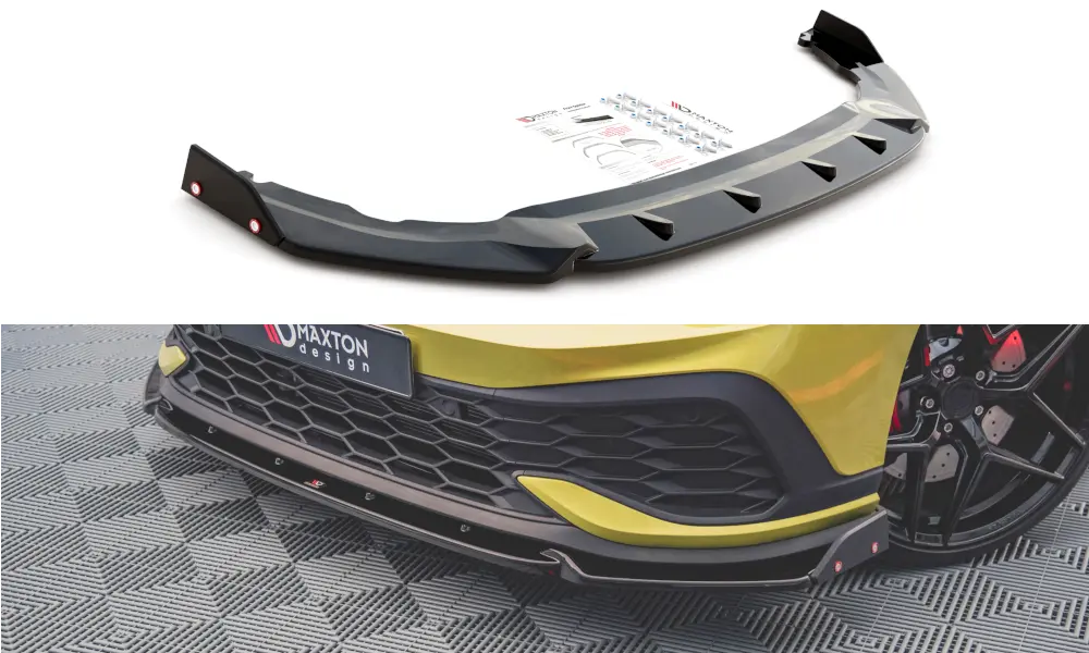 Frontspoiler + Flopper VW Golf VIII GTI Clubsport 2020-> | V.1 Glossy Black Edition – bilde 3