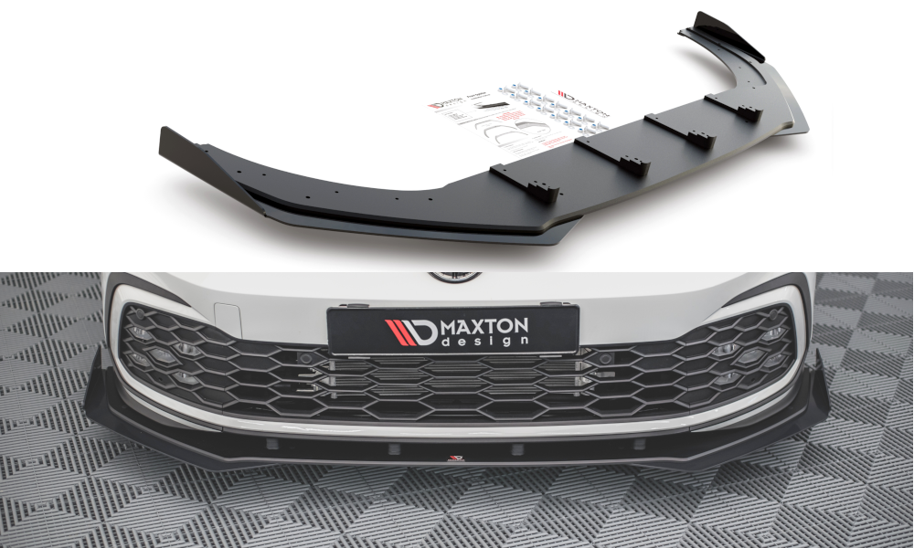 Frontspoiler + Flopper VW Golf VIII GTI / R-Line 2020-> | Street Pro Black Edition – bilde 3