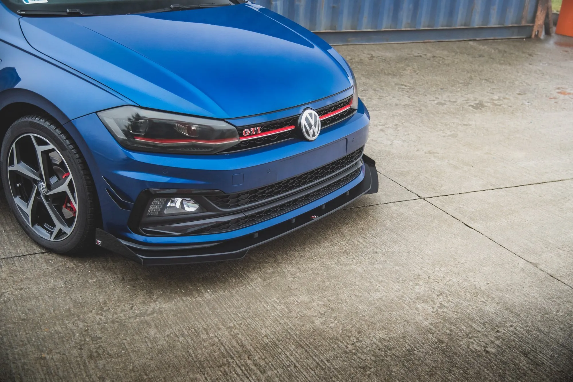 Frontspoiler + Flopper VW Polo VI GTI 2017-2021 | Street Pro Black Edition – bilde 2