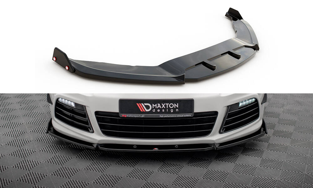 Frontspoiler + flopper VW Scirocco R mk3 2008 - 2014 | V.3 Glossy Black Edition Image 3