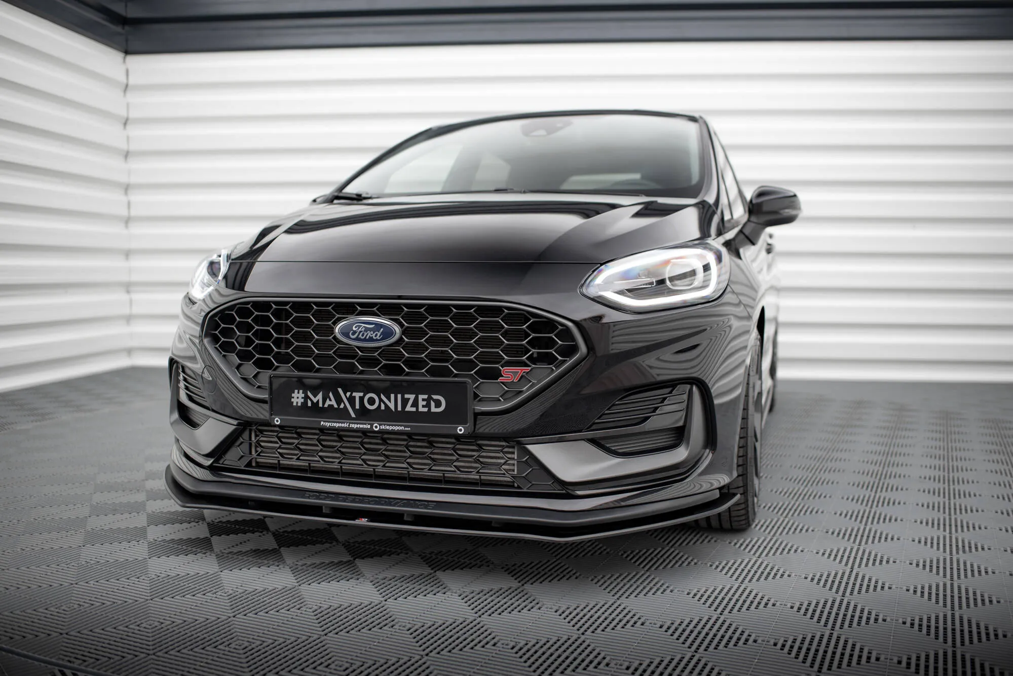 Frontspoiler Ford Fiesta Mk7 ST Facelift 2021 - 2023 | Street Pro Black Edition