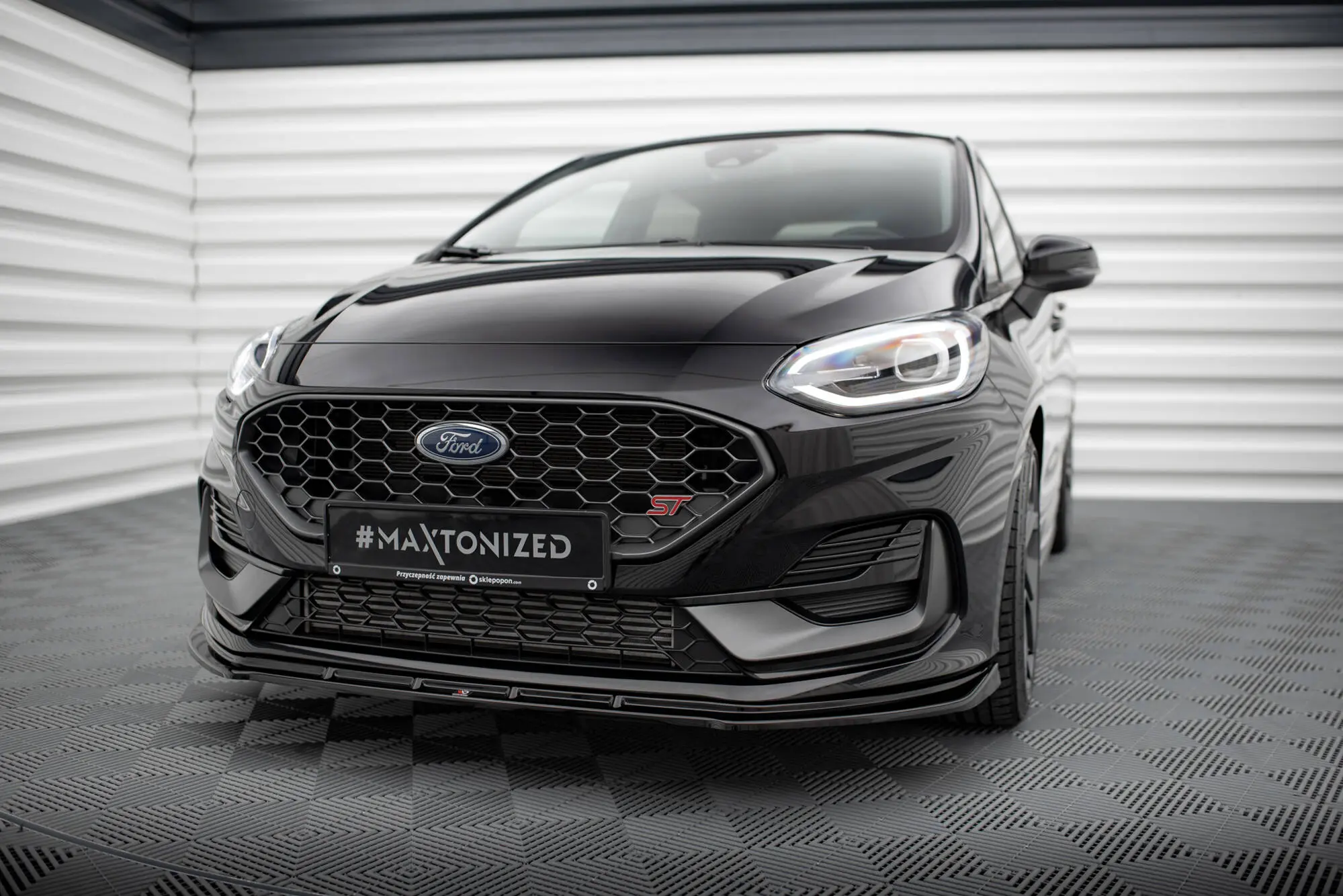Frontspoiler Ford Fiesta Mk7 ST Facelift 2021 - 2023 | V.2 Glossy Black Edition – bilde 4