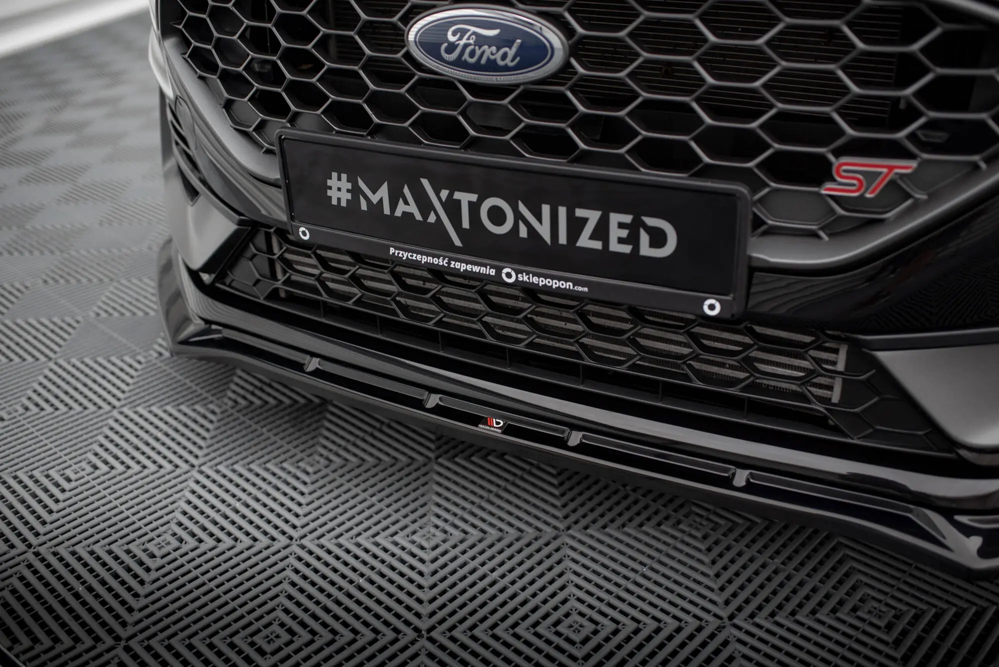 Frontspoiler Ford Fiesta Mk7 ST Facelift 2021 - 2023 | V.4 Glossy Black Edition