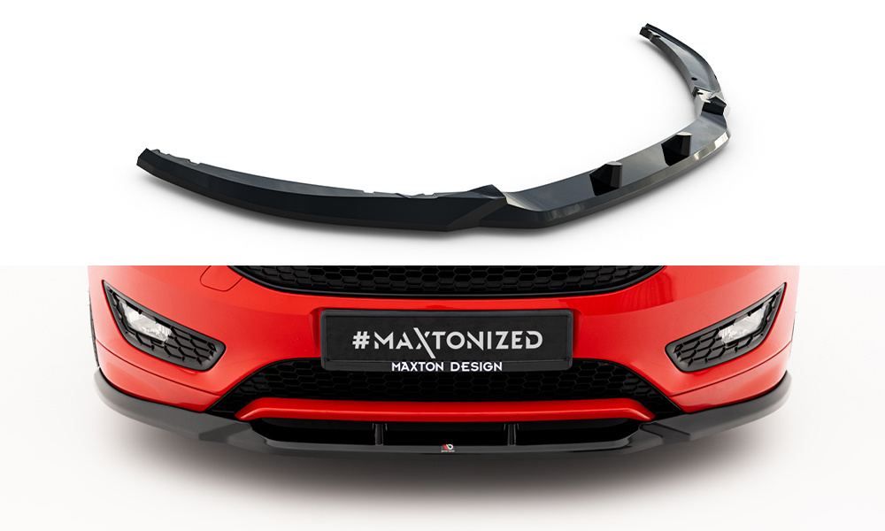 Frontspoiler Ford Focus III 2014 - 2018 | V3 Sport Glossy Black Edition