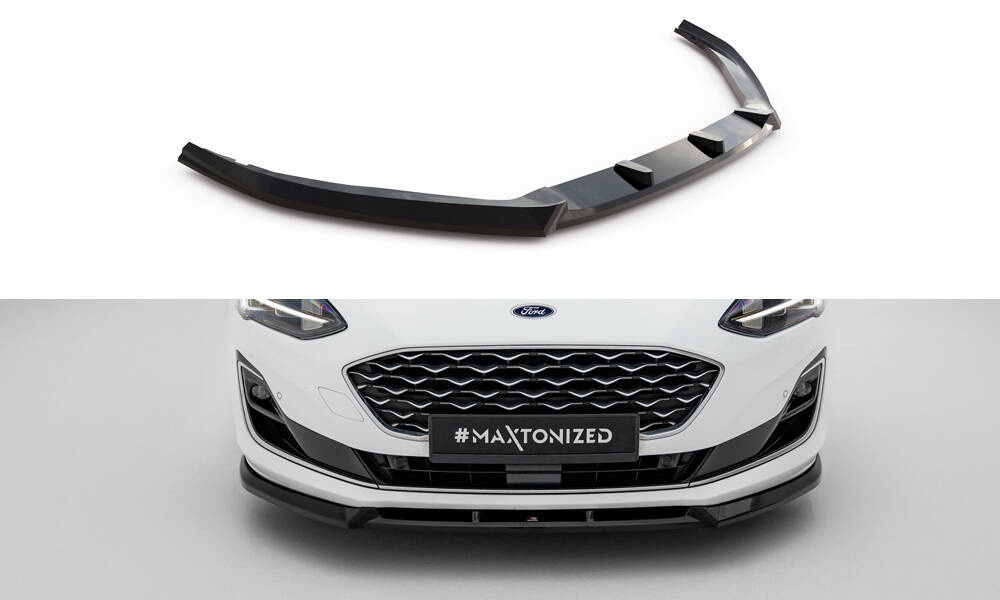Frontspoiler Ford Focus Vignale IV 2018 - 2021 | V2 Sport Glossy Black Edition