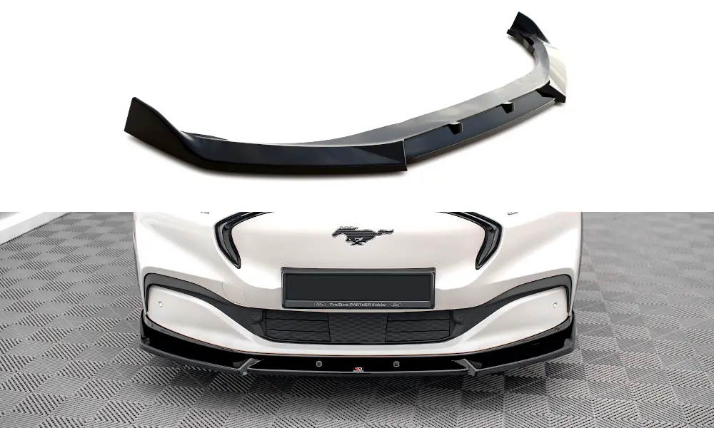 Frontspoiler Ford Mustang Mach-E 2020-> | V.1 Glossy Black Edition – bilde 4
