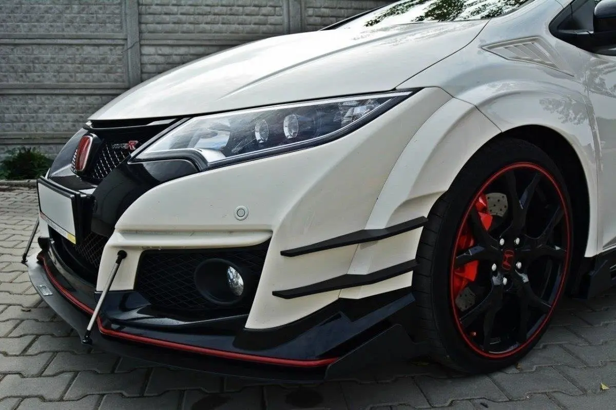 Frontspoiler Honda Civic IX Type-R 2015-2017 | V.2 Racing Black Edition – bilde 4