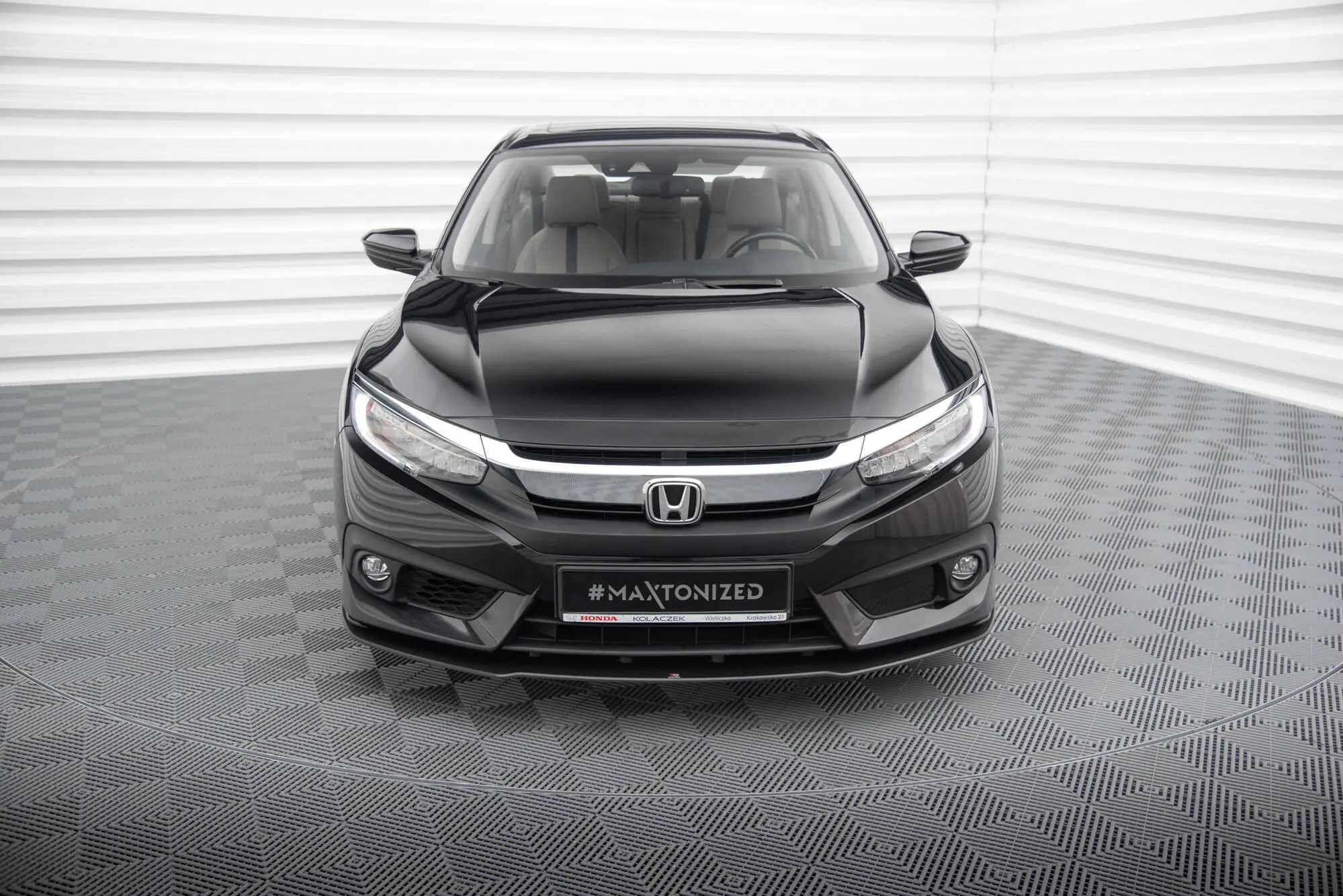 Frontspoiler Honda Civic mk10 2017 - 2022 | Street Pro Black Edition – bilde 3