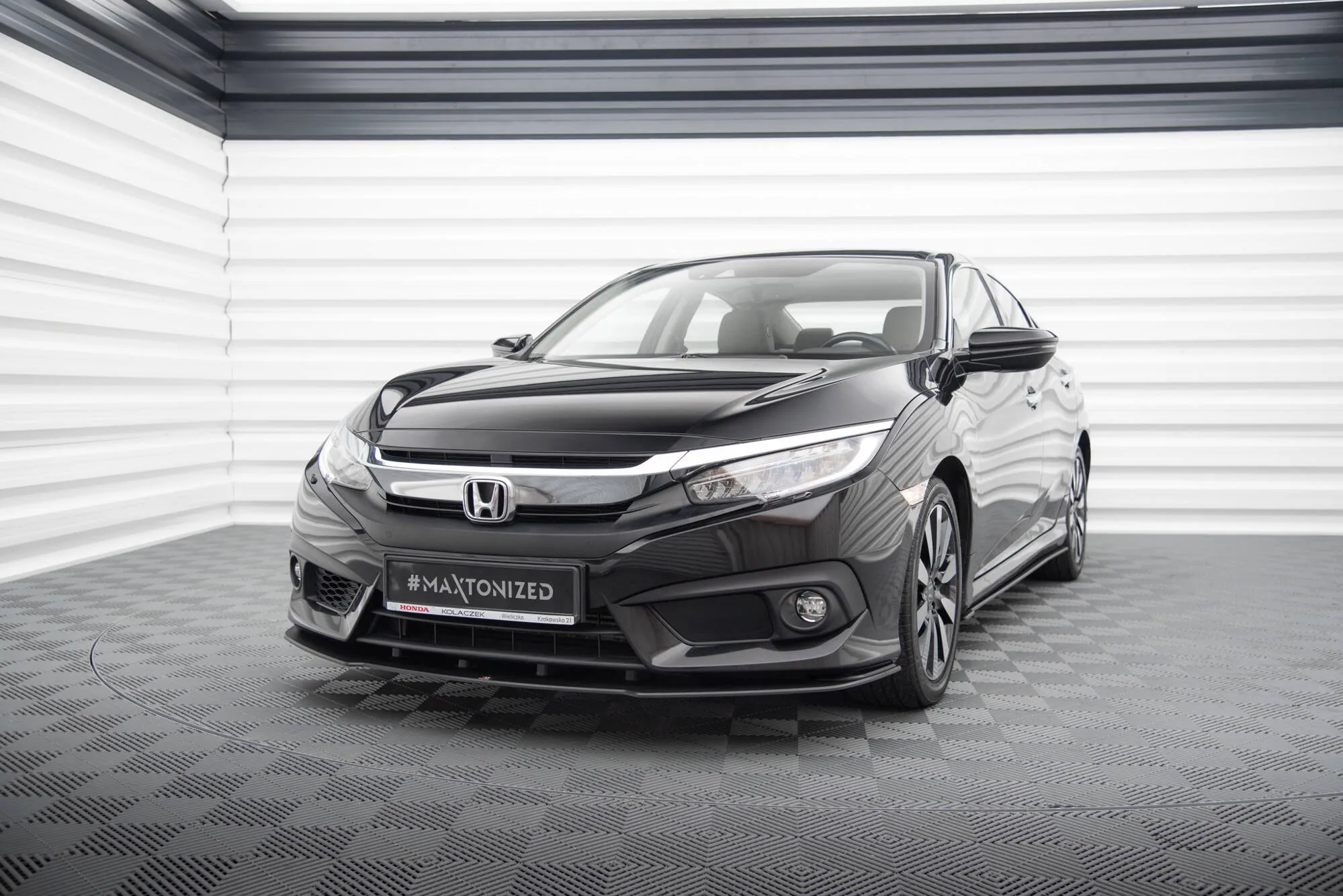 Frontspoiler Honda Civic mk10 2017 - 2022 | Street Pro Black Edition