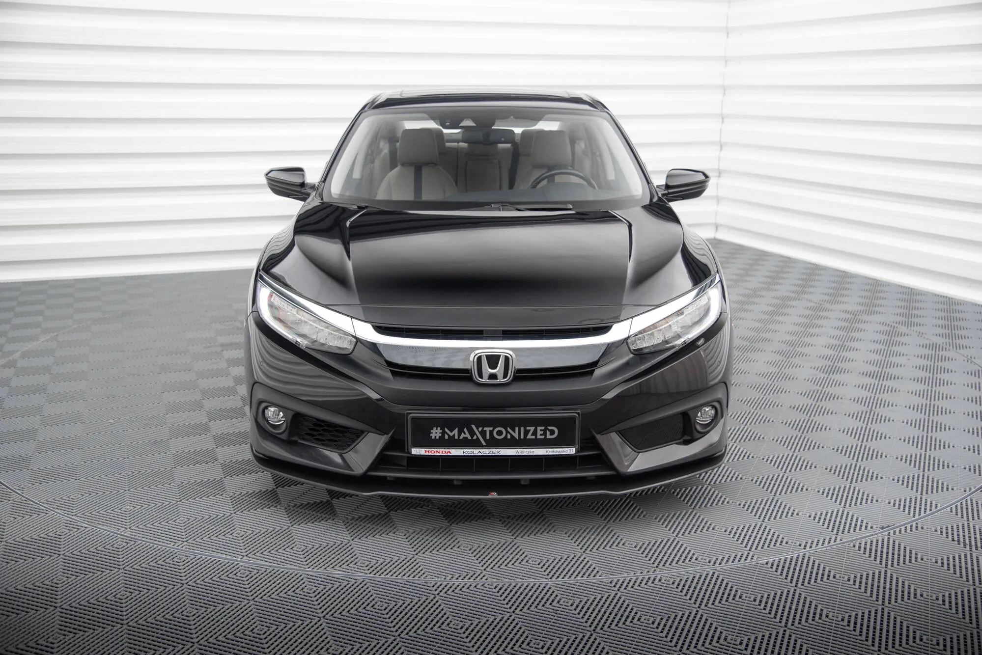 Frontspoiler Honda Civic mk10 2017 - 2022 | Street Pro Black Edition – bilde 2