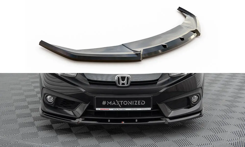 Frontspoiler Honda Civic mk10 2017 - 2022 | V.1 Glossy Black Edition – bilde 2