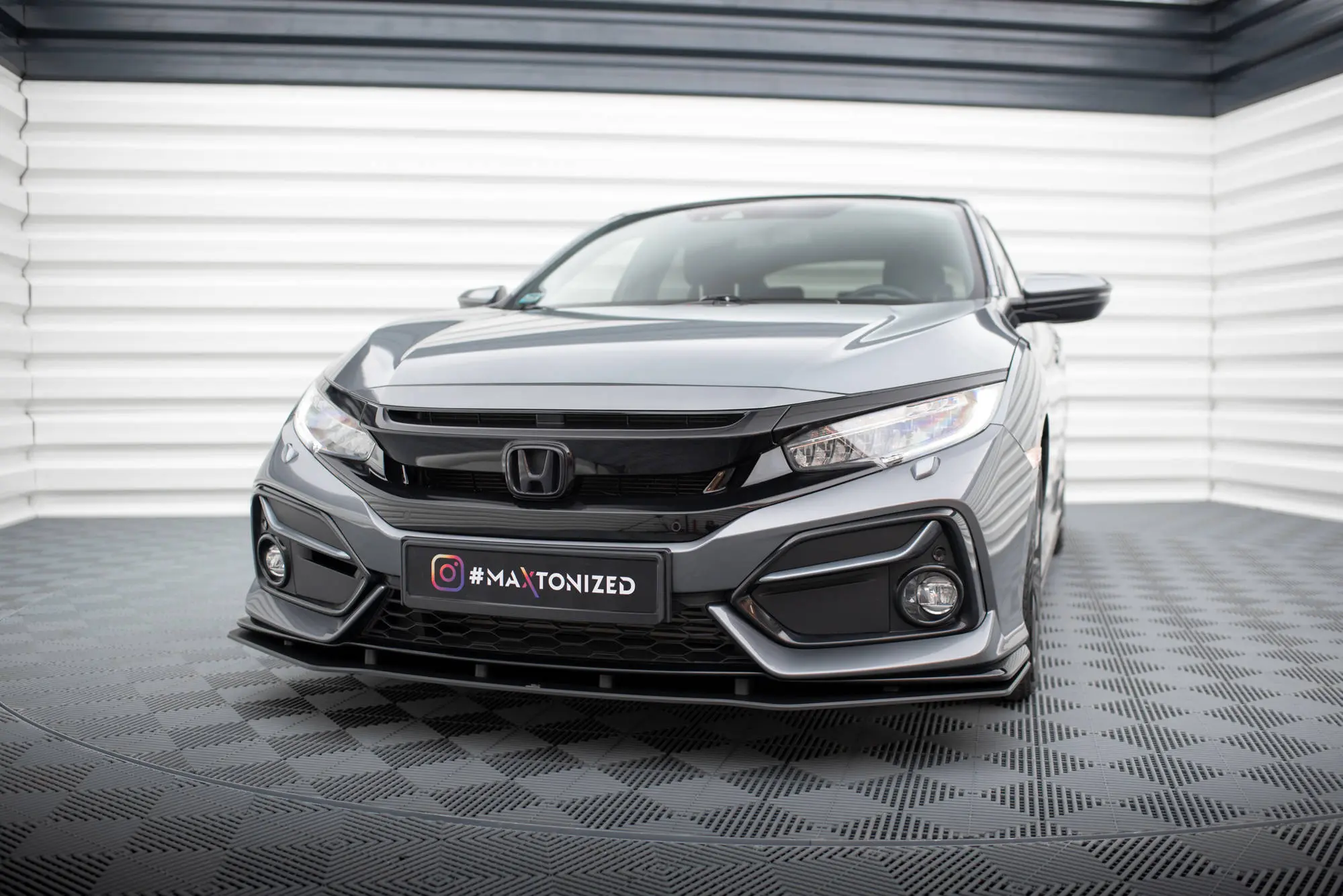 Frontspoiler Honda Civic Sport Mk10 2020-2023 | Street Pro Black Edition – bilde 3