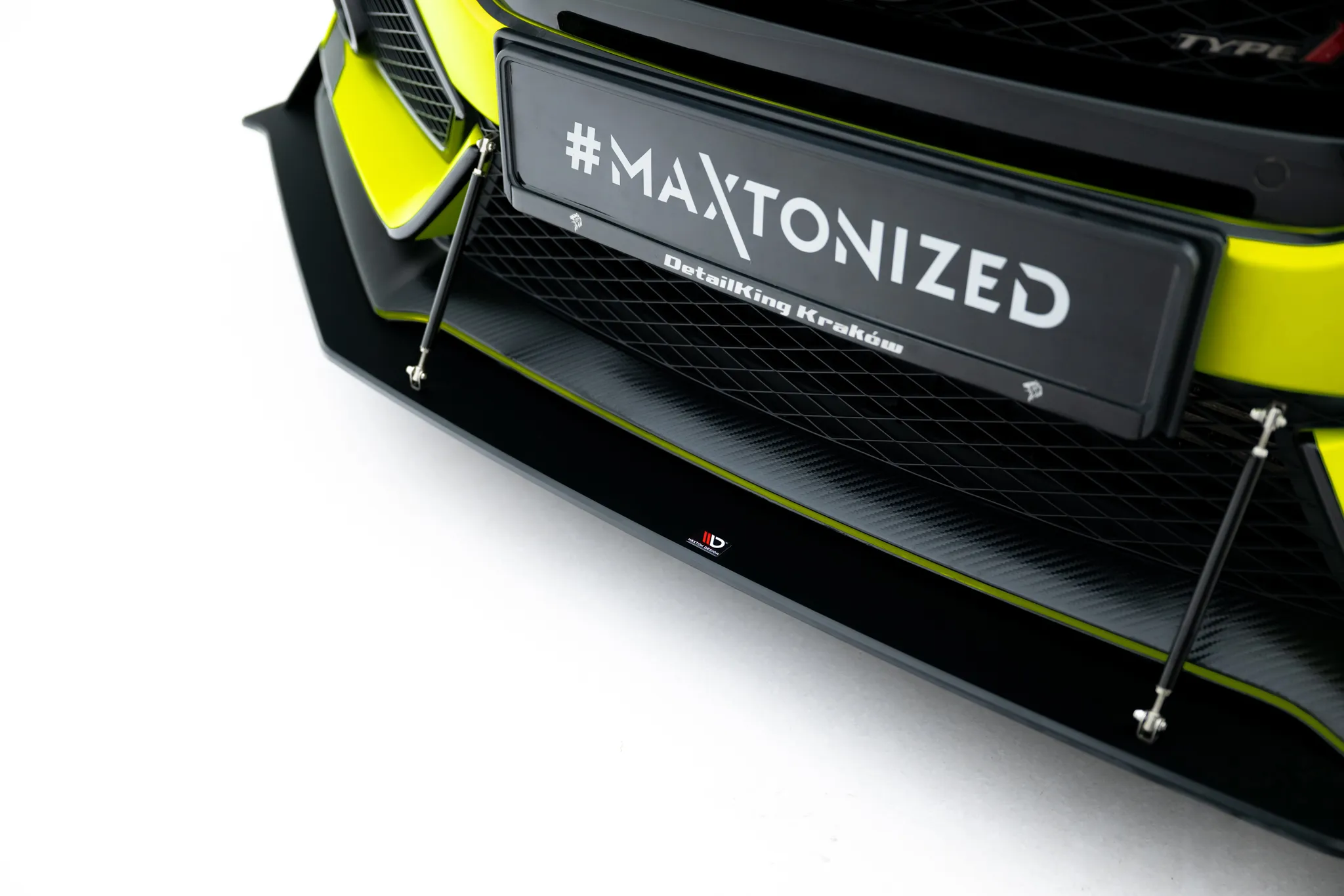 Frontspoiler Honda Civic X Type-R 2017-> | Street Pro Black Edition – bilde 2